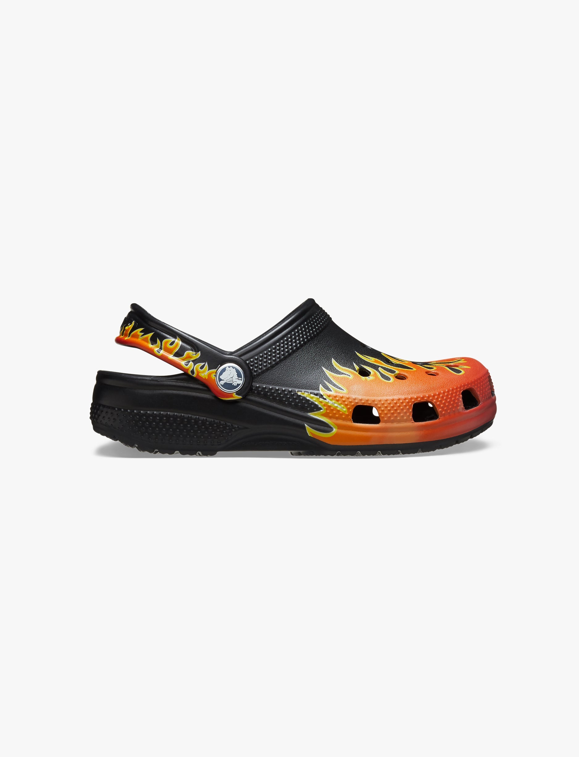 Crocs Classic Flames T - כפכפי קרוקס לילדים בצבע שחור/כתום מידות קטנות