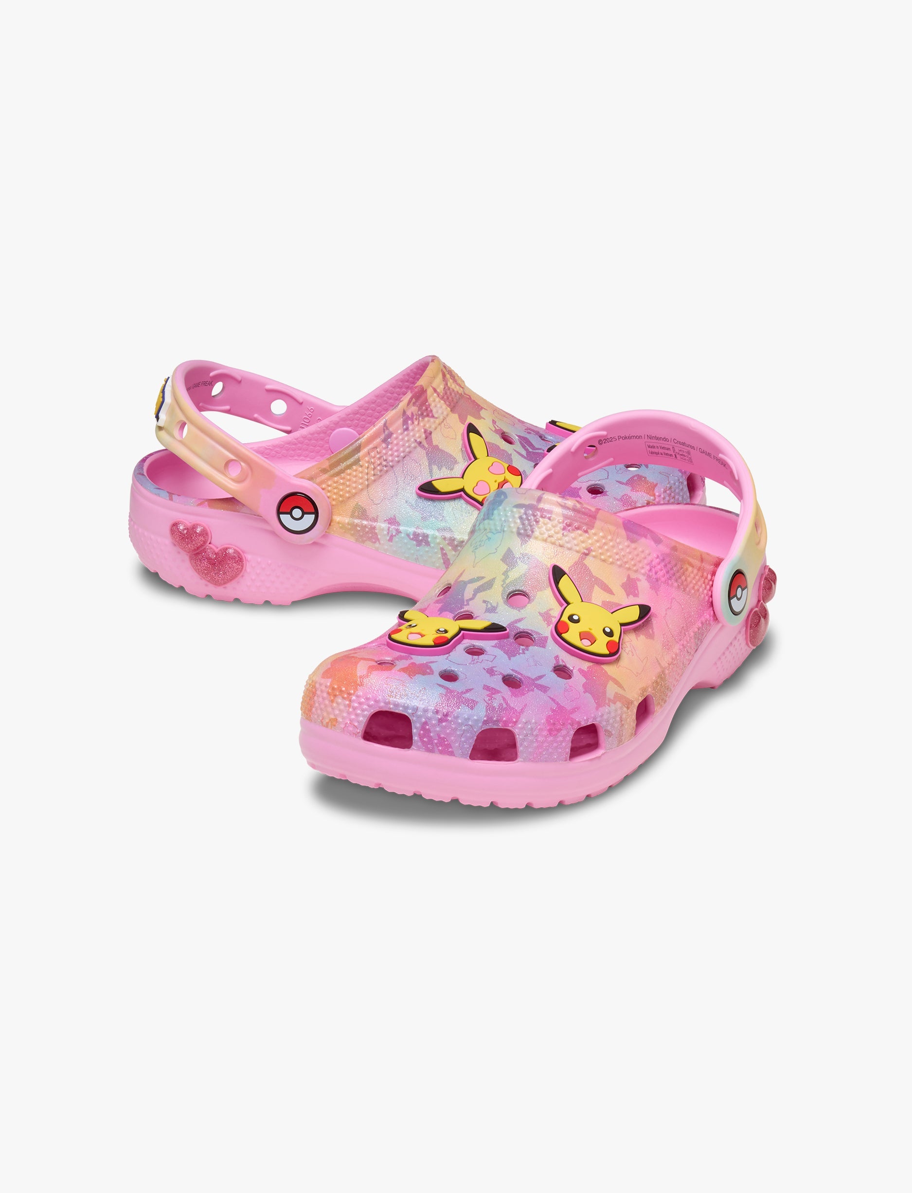 Crocs Pokemon Pikachu Pink Classic Clog K - כפכפי קרוקס פוקימון פיקאצ'ו לבנות בצבע ורוד