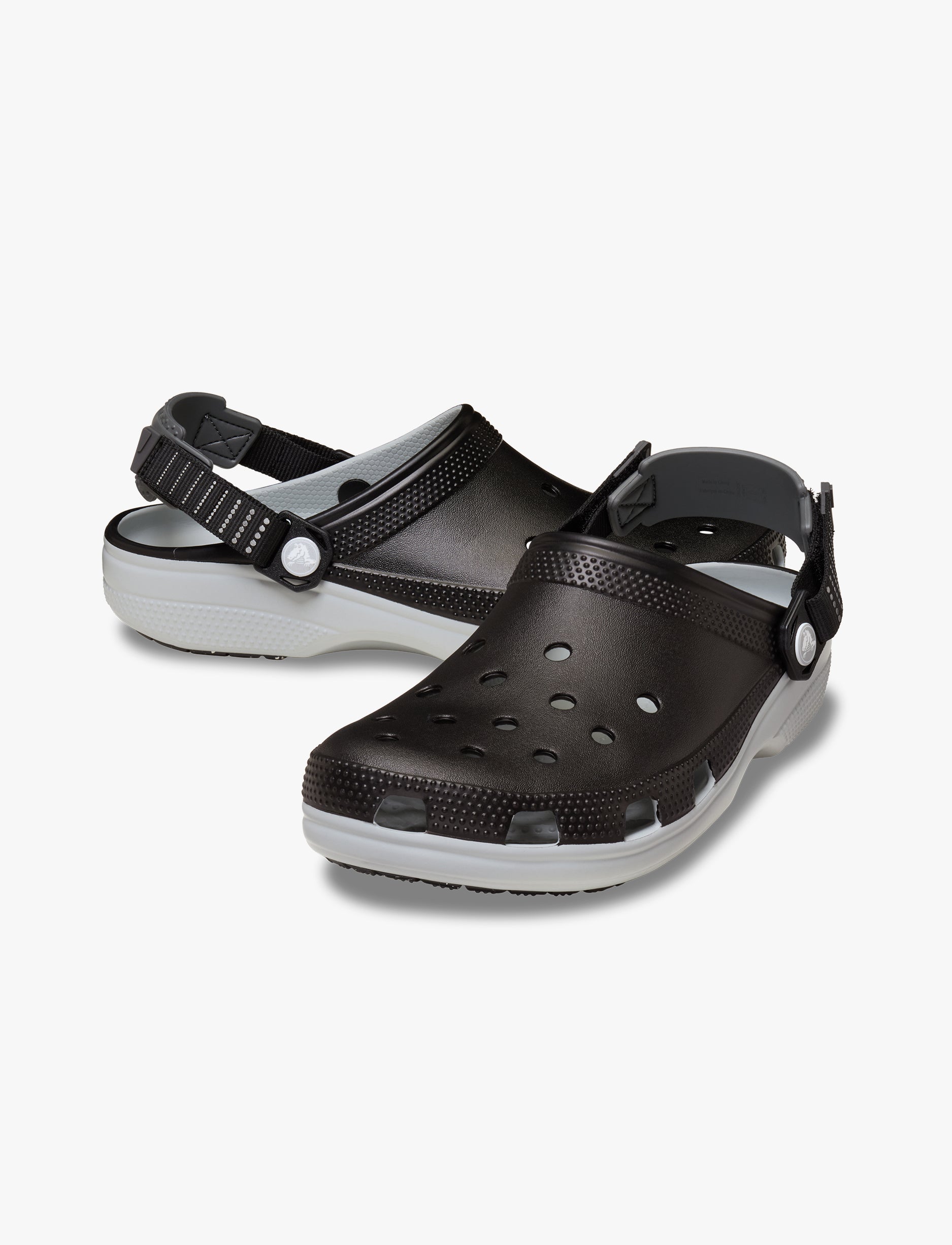 Crocs Classic Turbo Clog - כפכפי קלוג קרוקס טורבו בצבע שחור/אפור