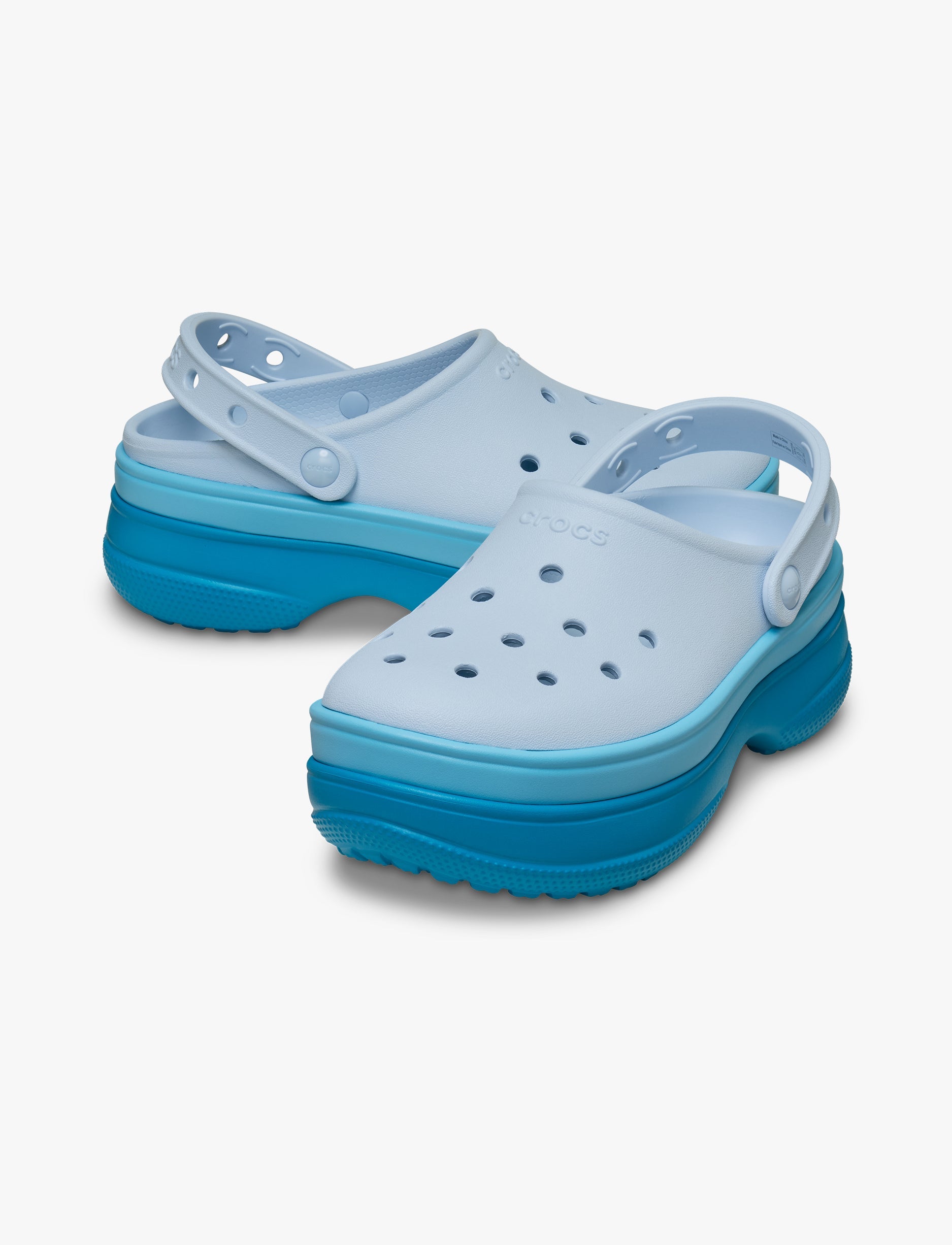 Crocs Classic Stacked Clog - כפכפי פלטפורמה קרוקס לנשים בצבע מרינה כחול