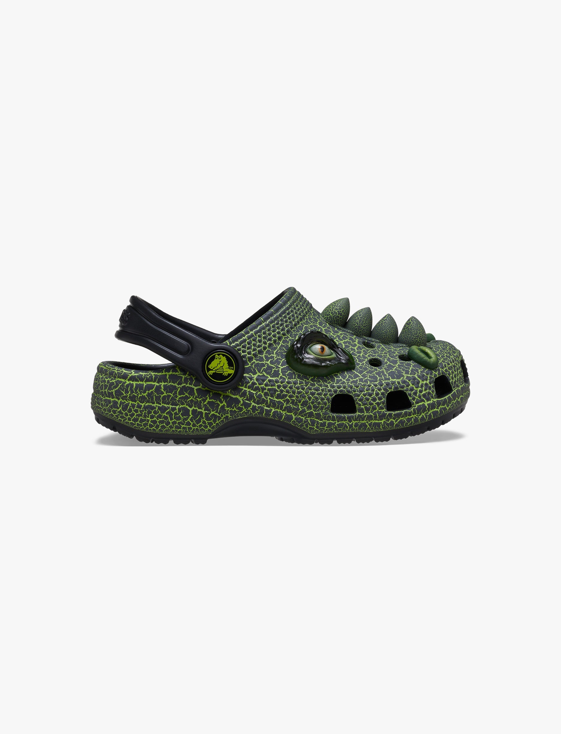 Crocs Classic I AM Scary Dino Clog T - כפכפי קרוקס קלוג דינו בצבע ירוק/שחור