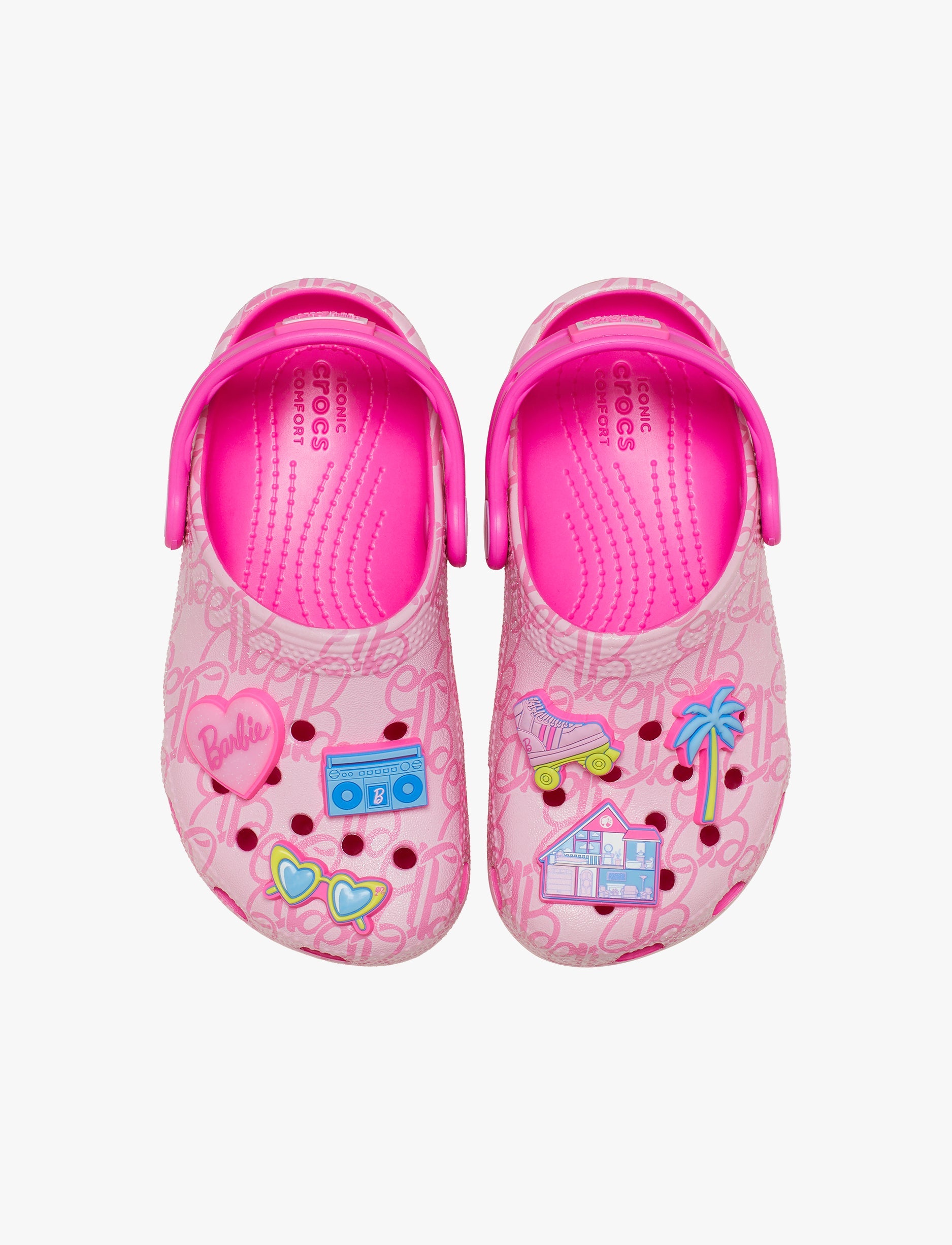 Crocs Barbie Classic Clog T - כפכפי קרוקס קלוג ברבי לבנות בצבע ורוד מידות קטנות