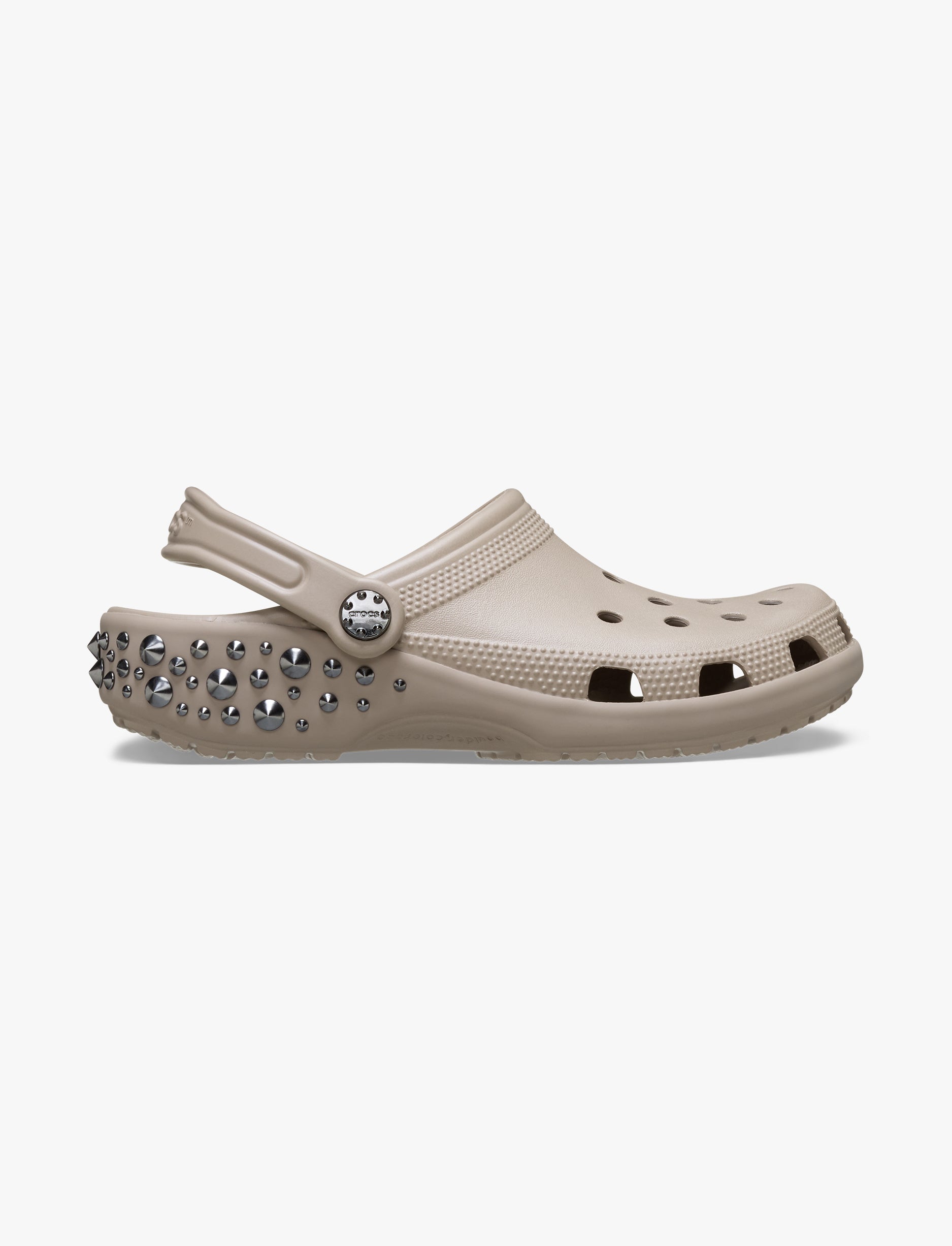 Crocs Classic Studded Clog - כפכפי קרוקס קלוג בעיטור ניטים בצבע טאופ