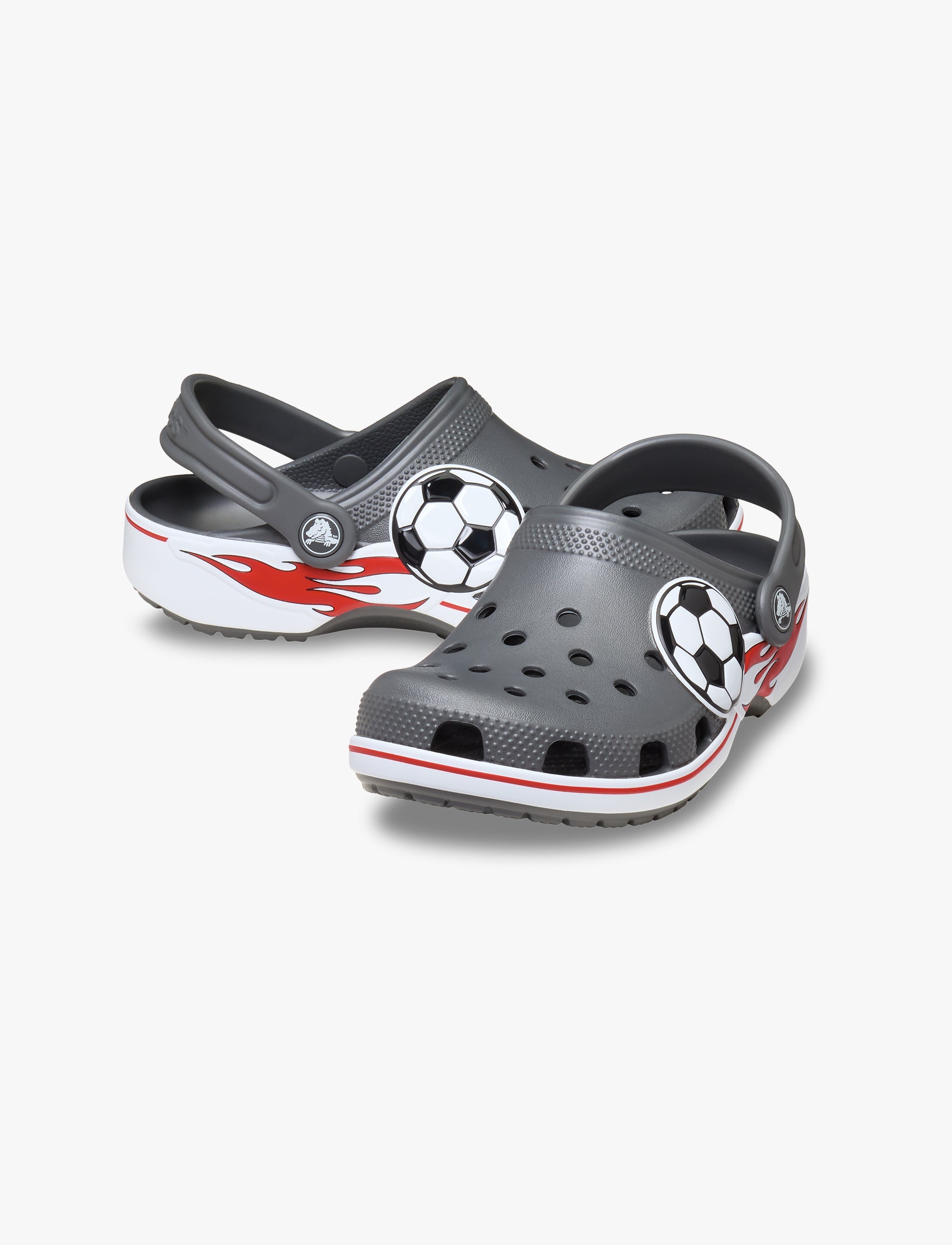 Crocs Classic Soccer Band Clog K - כפכפי קרוקס קלוג כדורגל לילדים בצבע אפור