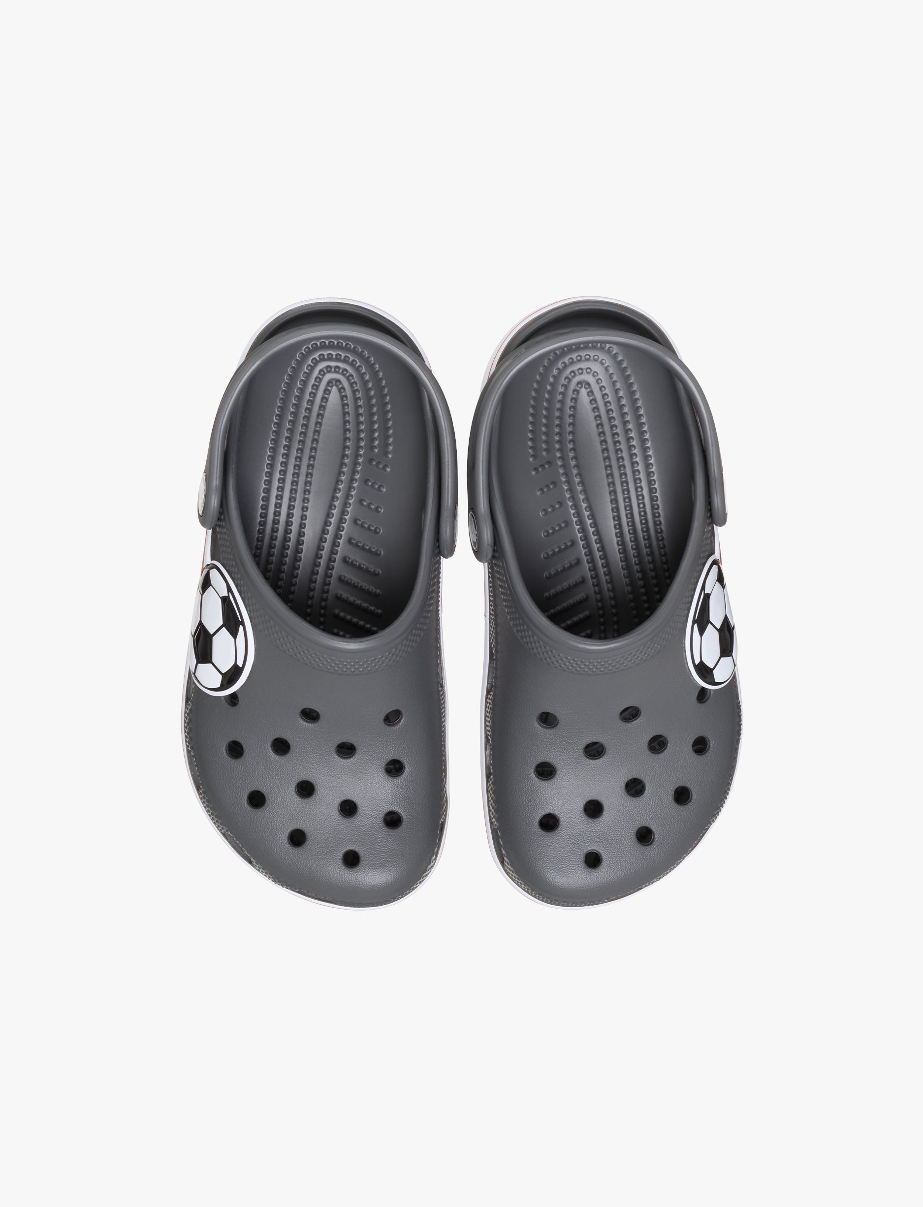 Crocs Classic Soccer Band Clog K - כפכפי קרוקס קלוג כדורגל לילדים בצבע אפור