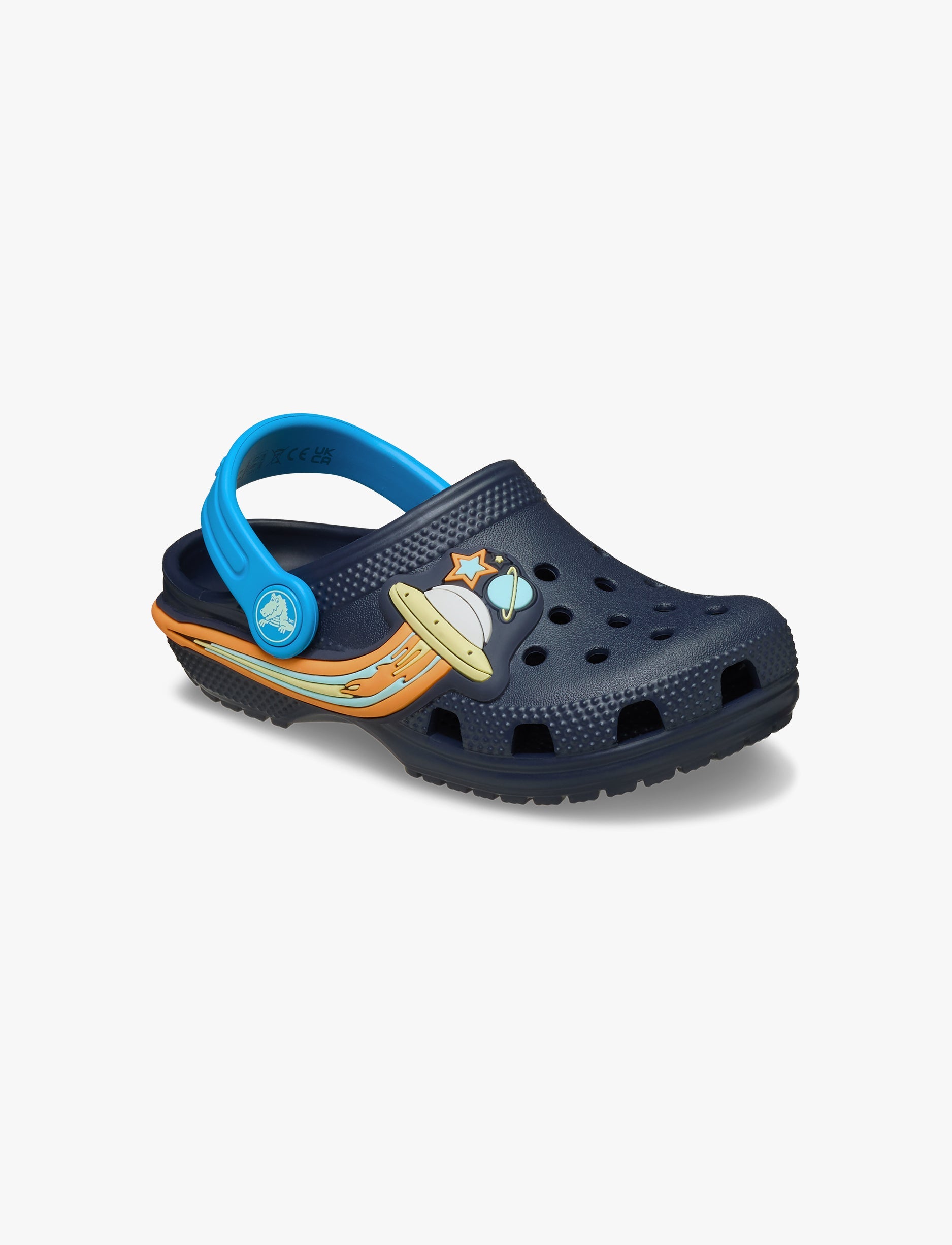 Crocs Classic UFO Lights Clog T- כפכפי קרוקס קלוג לילדים בעיצוב חללית עם אורות בצבע נייבי