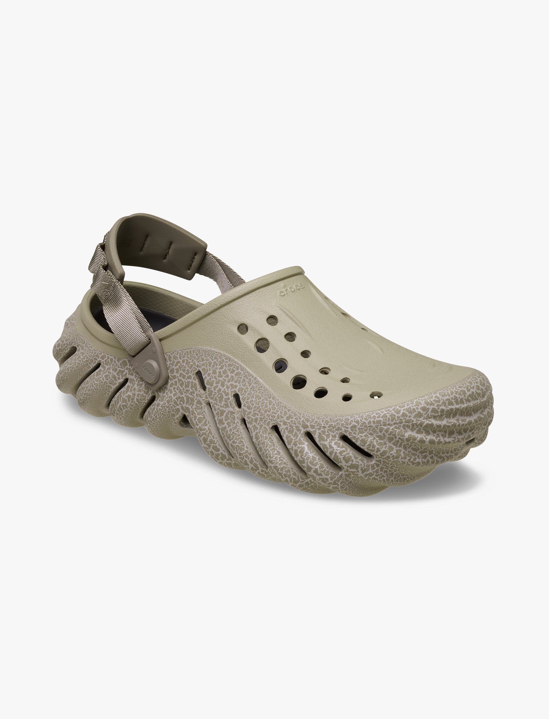 Crocs Echo Crackle Clog - כפכפי קרוקס אקו קראקל לגברים בצבע בז'