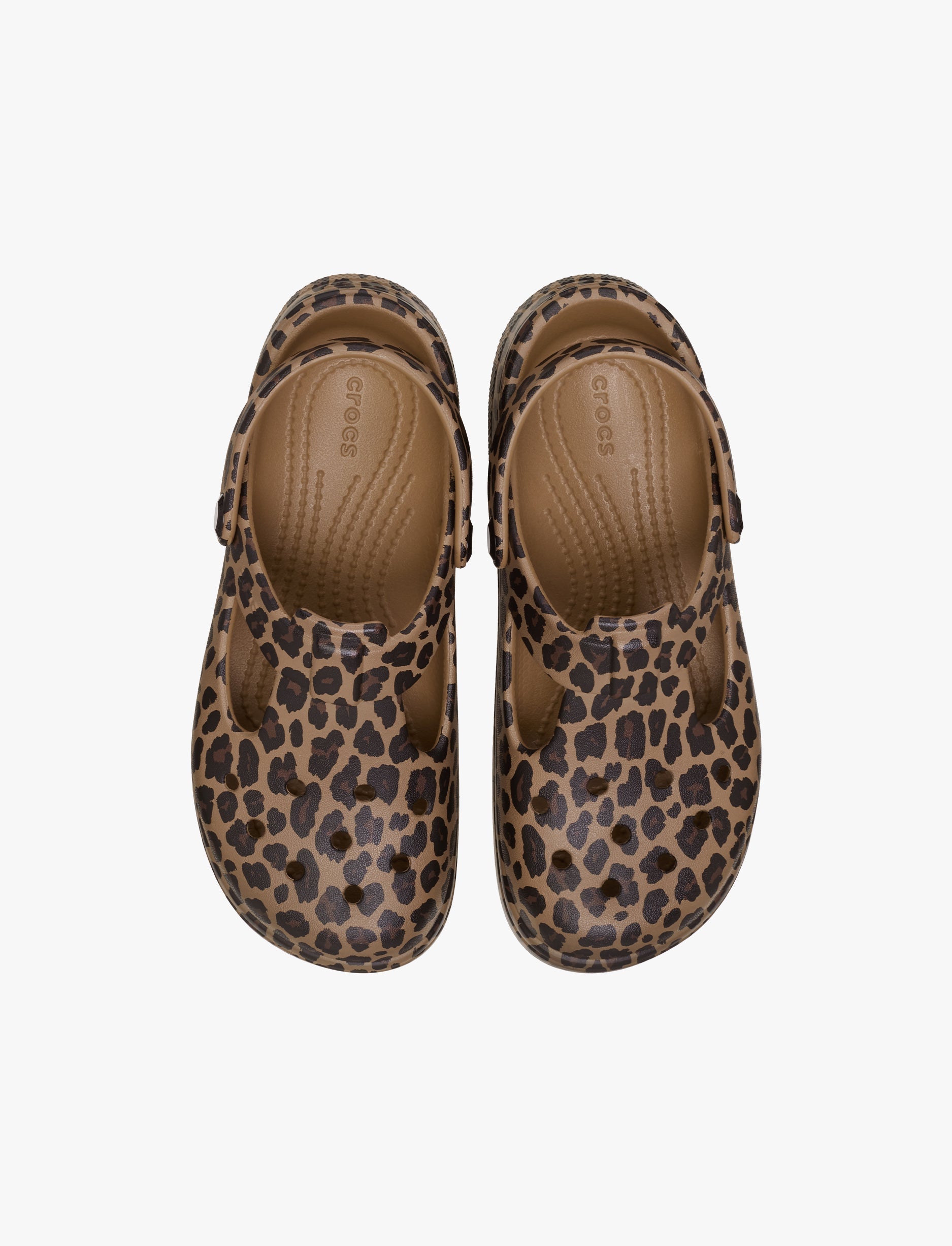 Crocs Classic Mary Jane Animal Clog T - כפכפי קרוקס קלוג מרי ג'ין לבנות בהדפס מנומר מידות קטנות