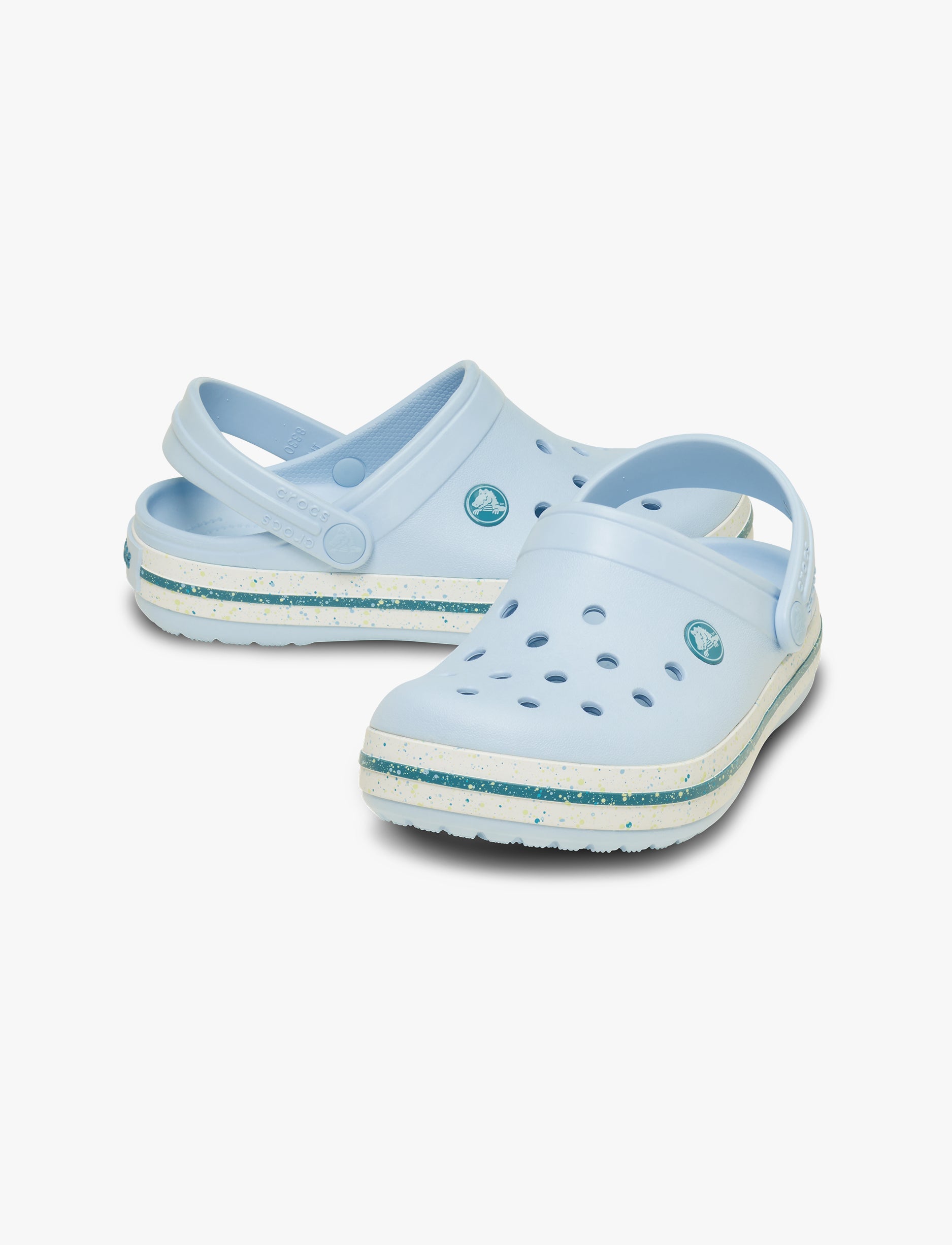 Crocs Kid's Crocband Speckled Band Clog - כפכפי קרוקס קרוקבנד קלוג לילדים בצבע כחול פרוסט