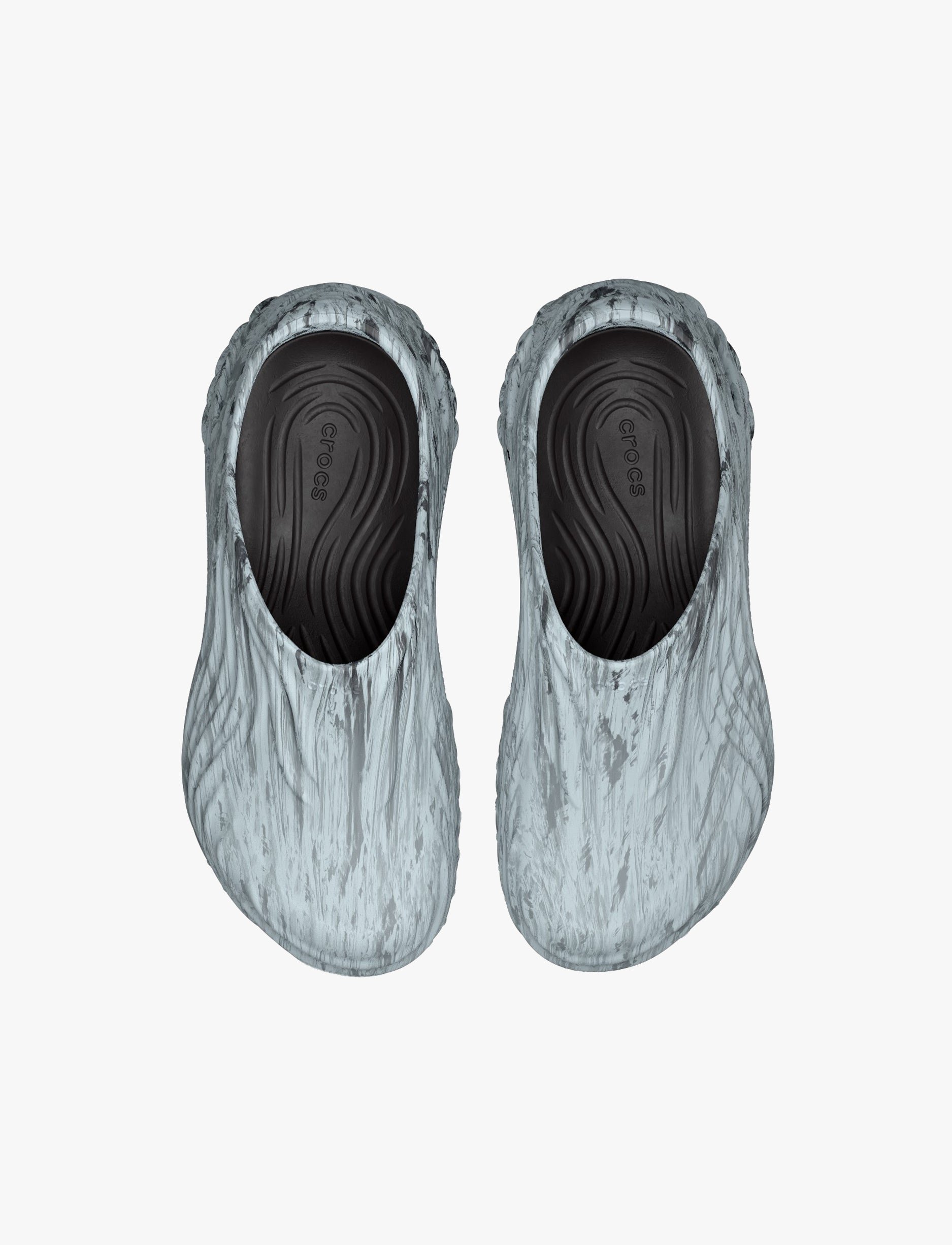 Crocs Echo Marbled Wave - כפכפי קרוקס אקו קלוג בצבע שחור/לבן