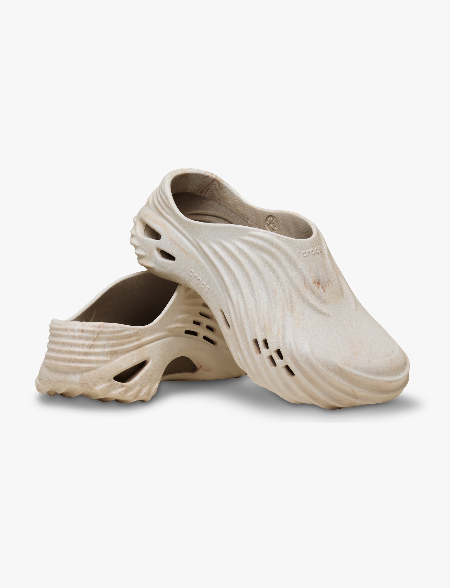 Crocs Echo Marbled Wave - כפכפי קרוקס אקו קלוג בצבע בון/מולטי