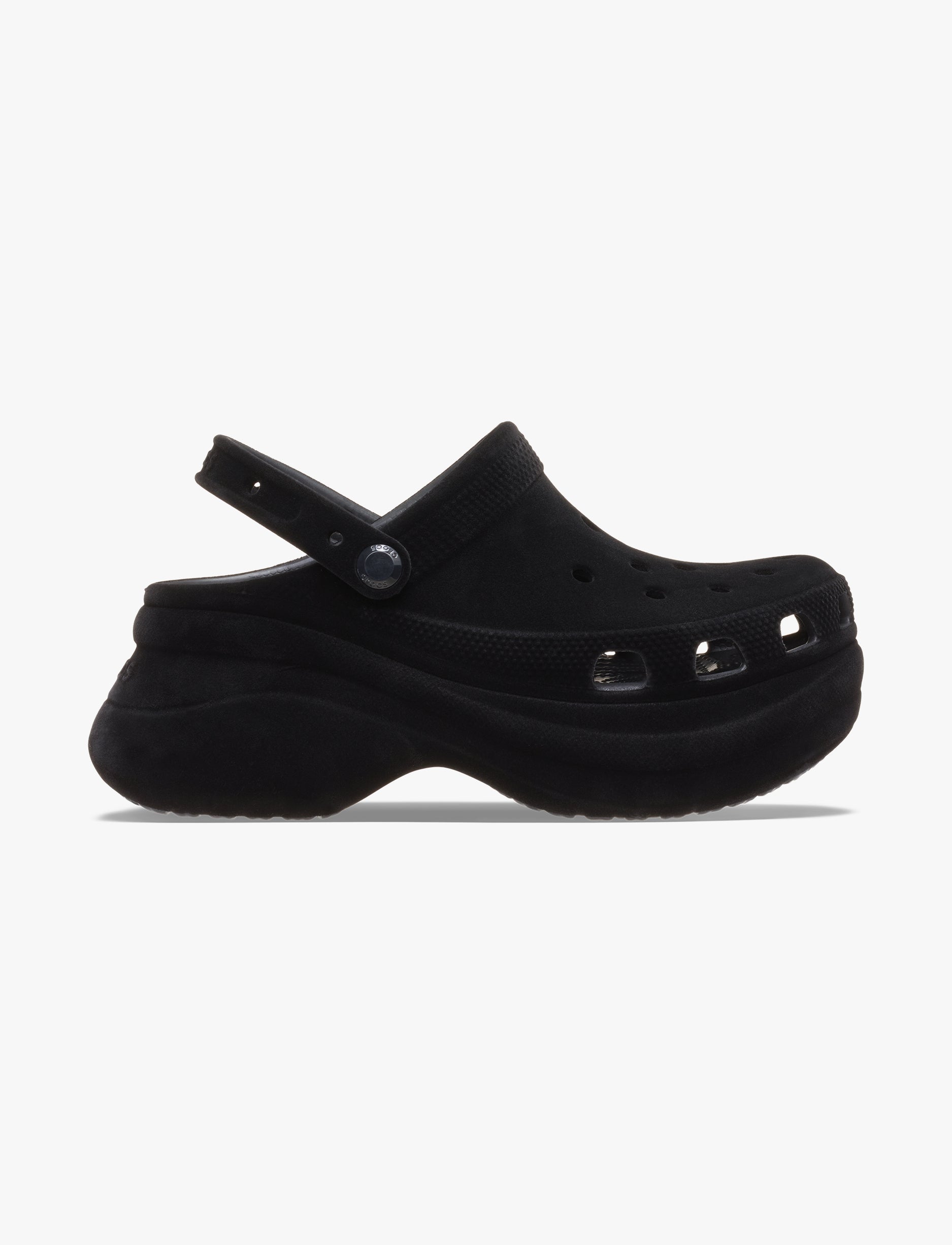 Crocs Bae Velvet Clog - כפכפי קרוקס קלוג פלטפורמה ביי קטיפה לנשים בצבע שחור