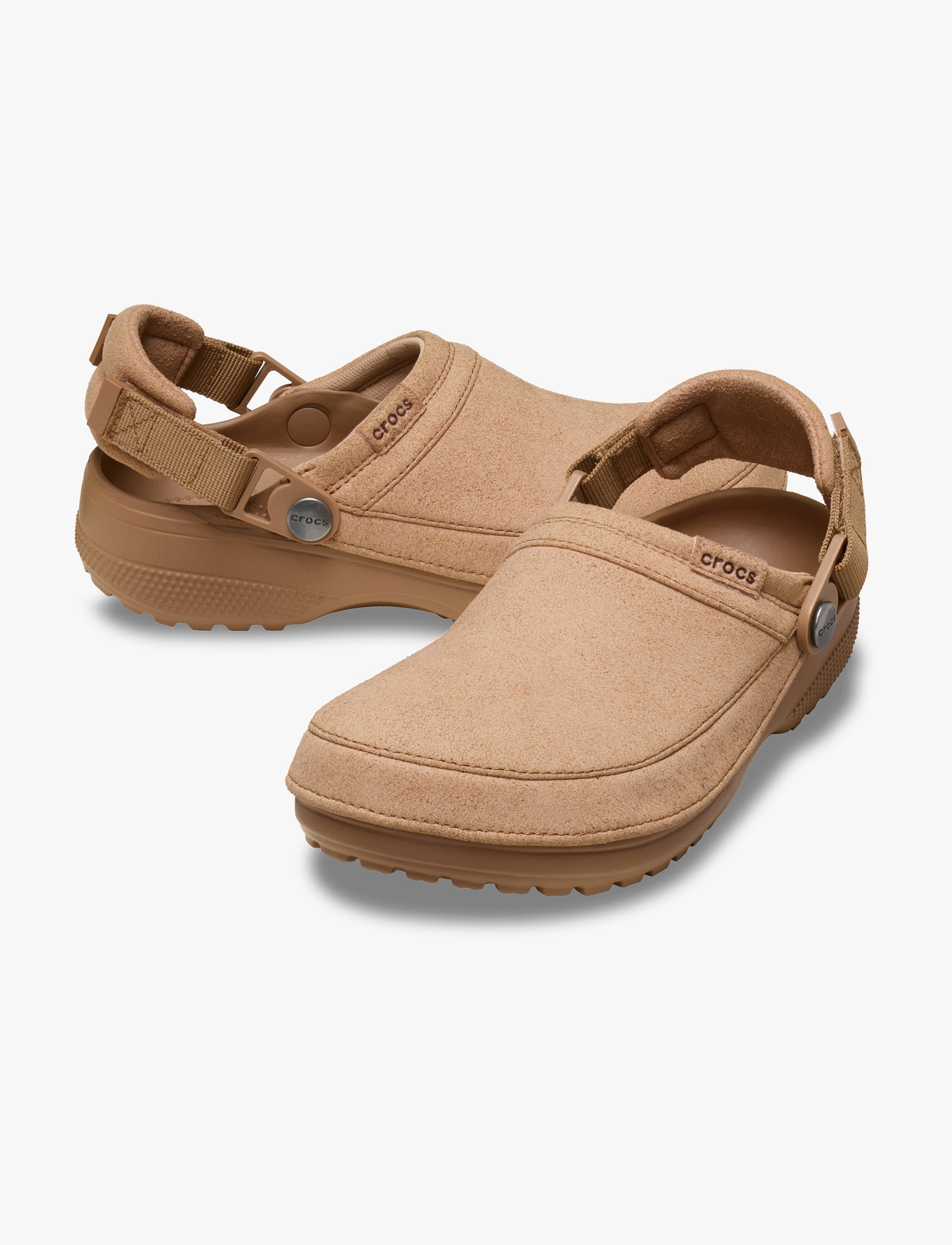 Crocs Classic Crafted Vegan Suede Clog - כפכפי קרוקס קלוג קראפטד בצבע שוקולד חלב