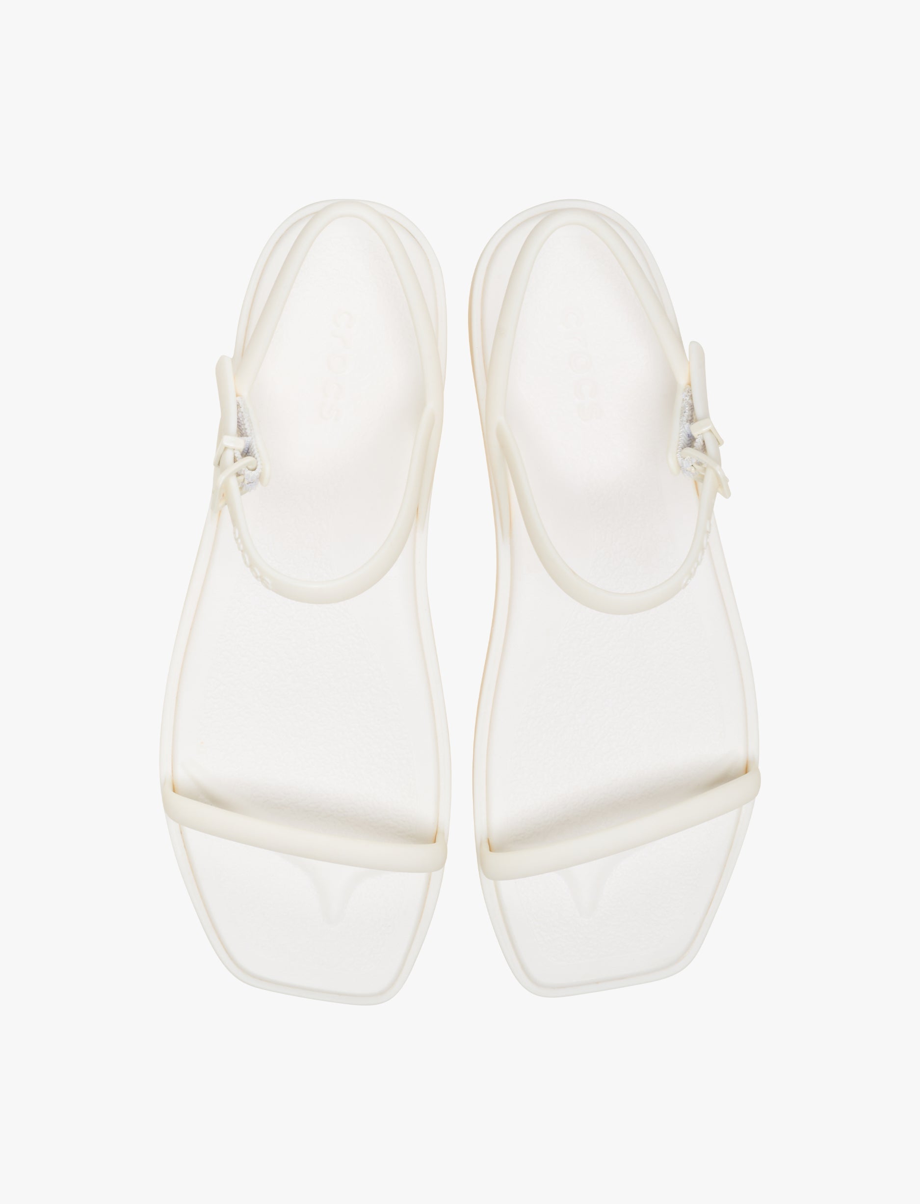 Crocs Miami Platform Y Strap Sandal - סנדלי פלטפורמה קרוקס לנשים בצבע לבן גיר