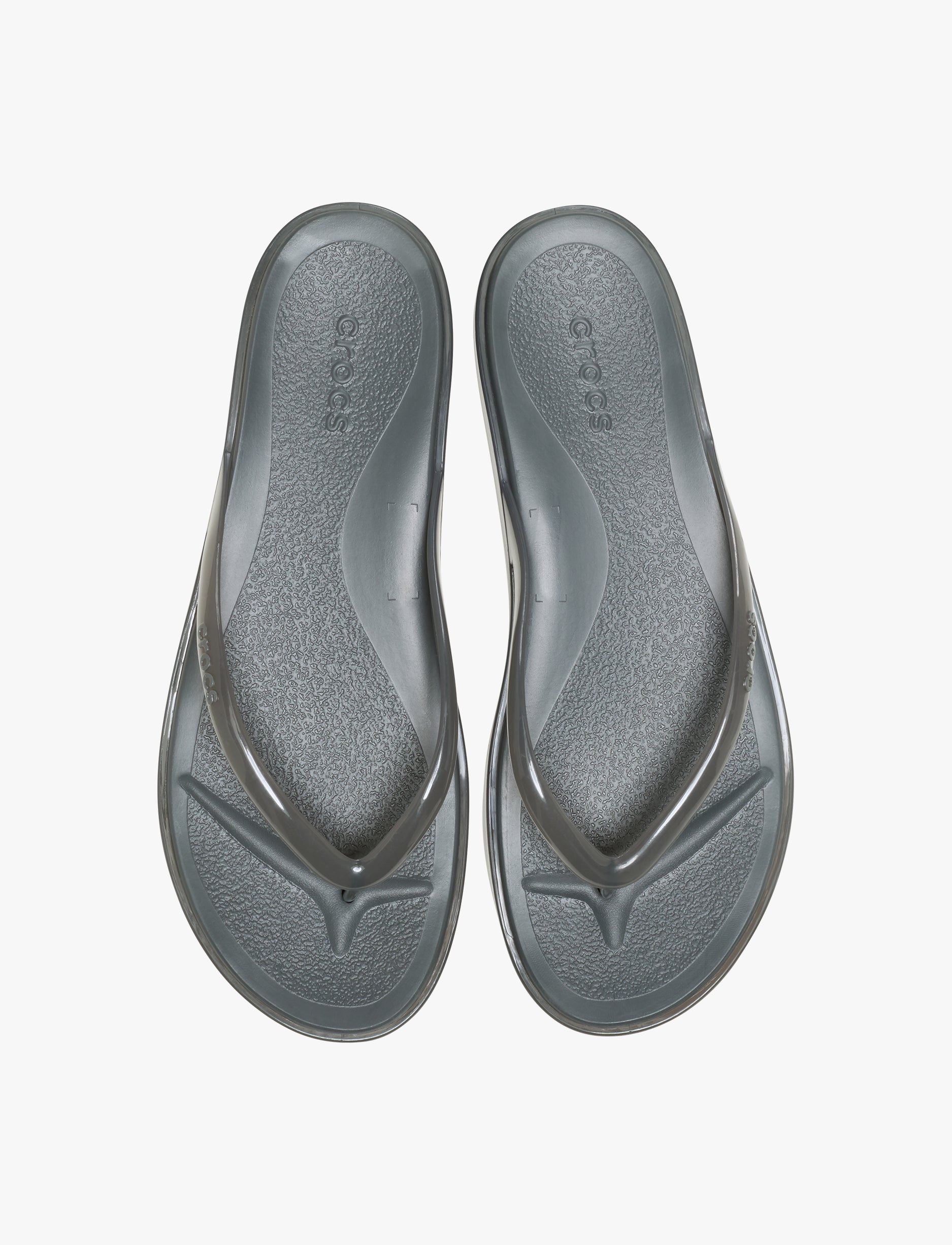 Crocs Miami Round Toe Jelly - כפכפי אצבע מיאמי קרוקס לנשים בצבע קרבון ג'לי
