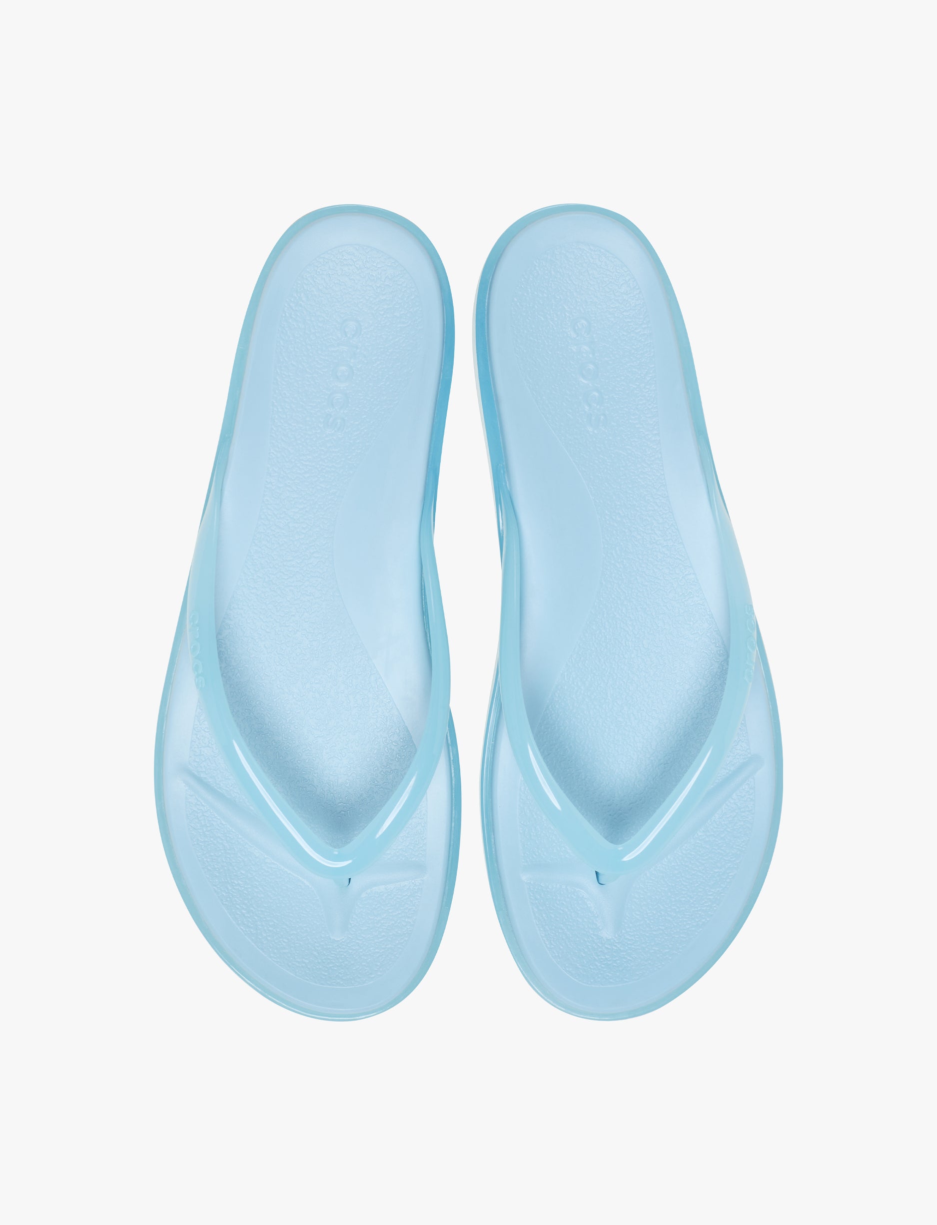 Crocs Miami Round Toe Jelly - כפכפי אצבע מיאמי קרוקס לנשים בצבע כחול שמיים ג'לי