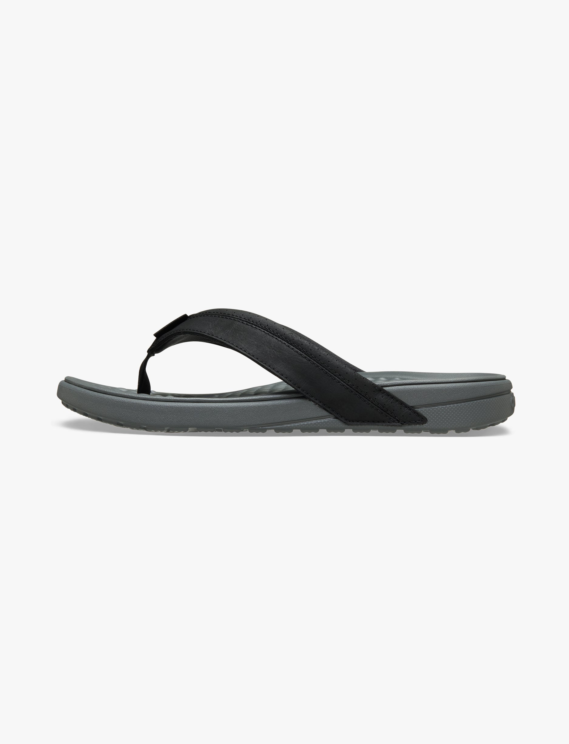 Crocs Yukon Surf LR Flip - כפכפי אצבע קרוקס לגברים בצבע אפור סלייט/שחור