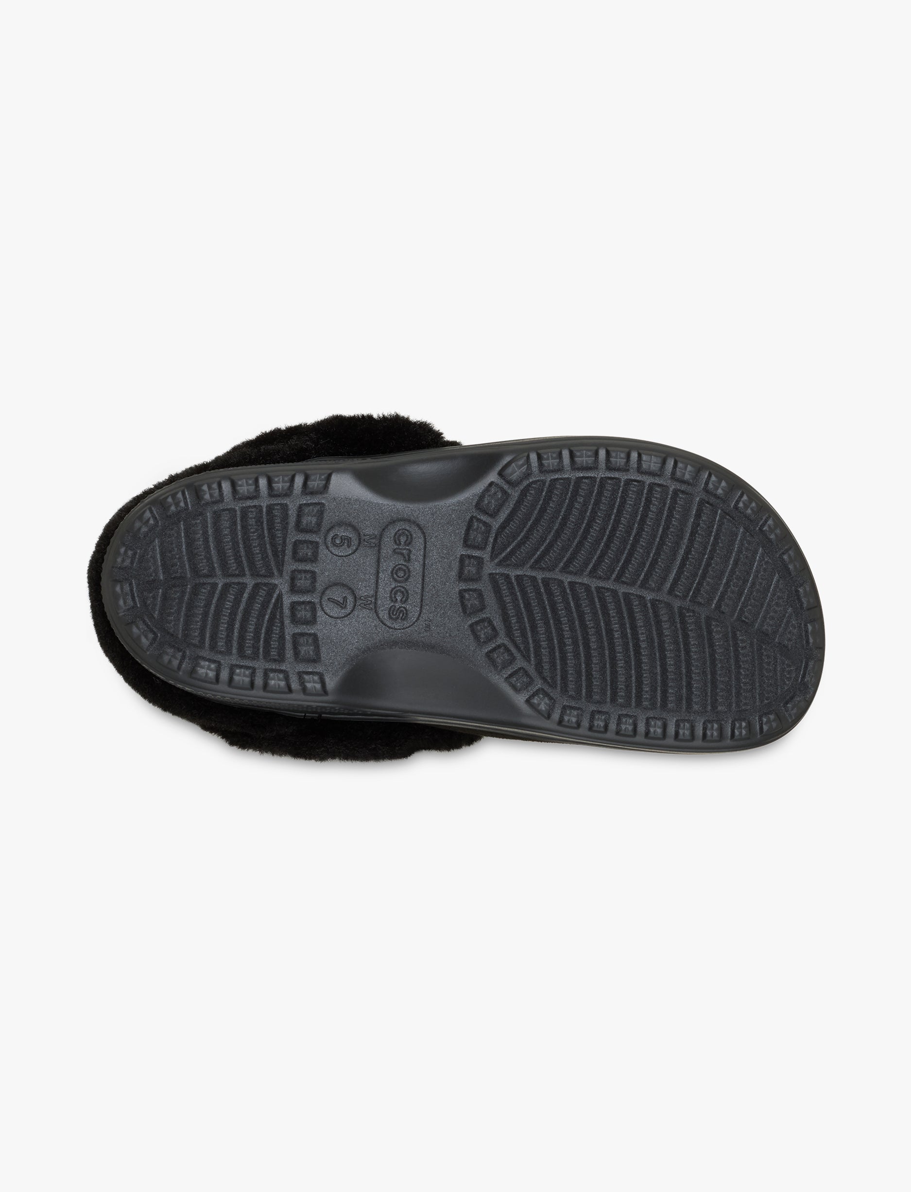 Crocs Classic Unfurgettable Vegan Suede Clog - כפכפי פרווה קרוקס לנשים בצבע שחור