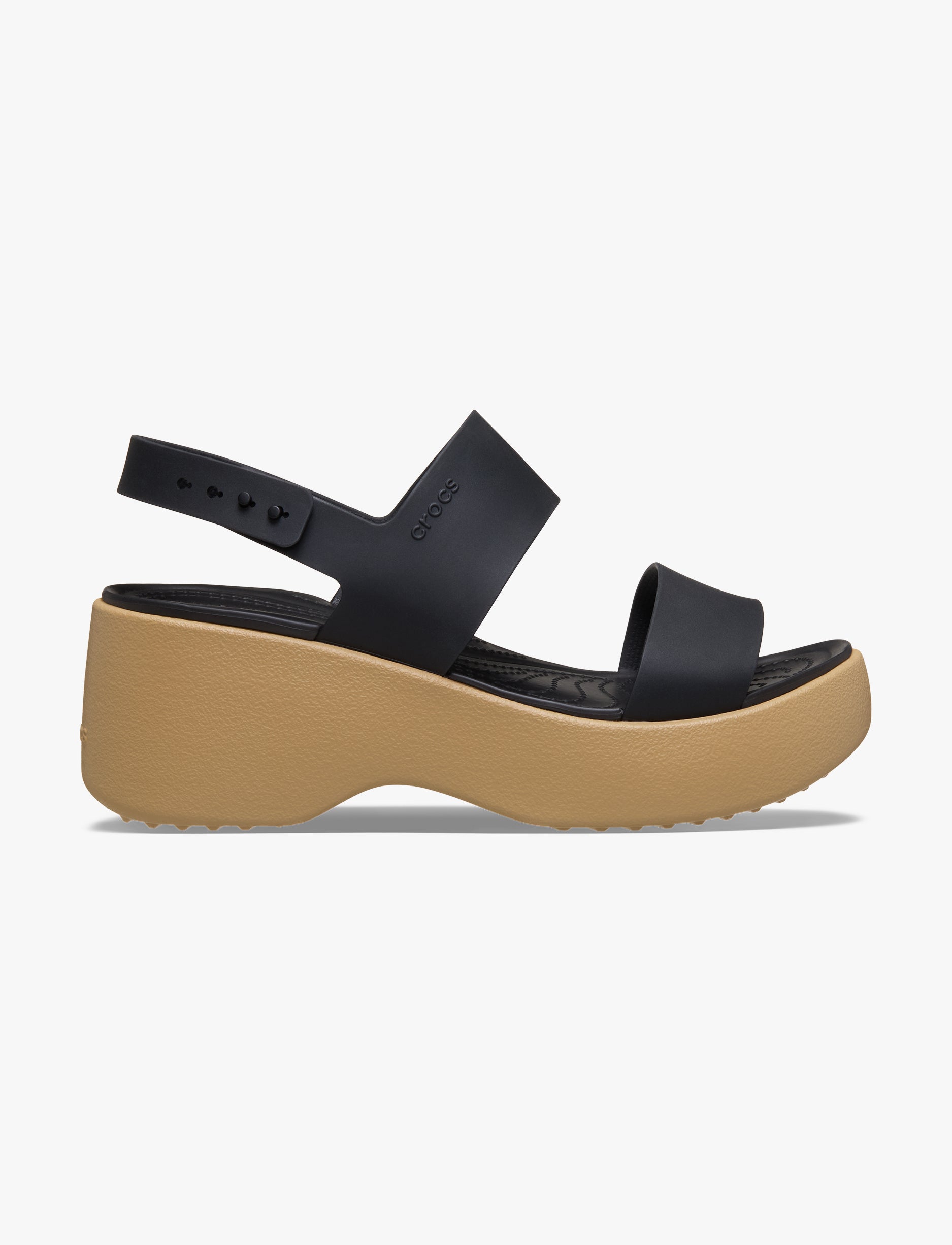Crocs Brooklyn Sky Sandal - סנדלי פלטפורמה קרוקס ברוקלין סקיי לנשים בצבע שחור/חום קשיו