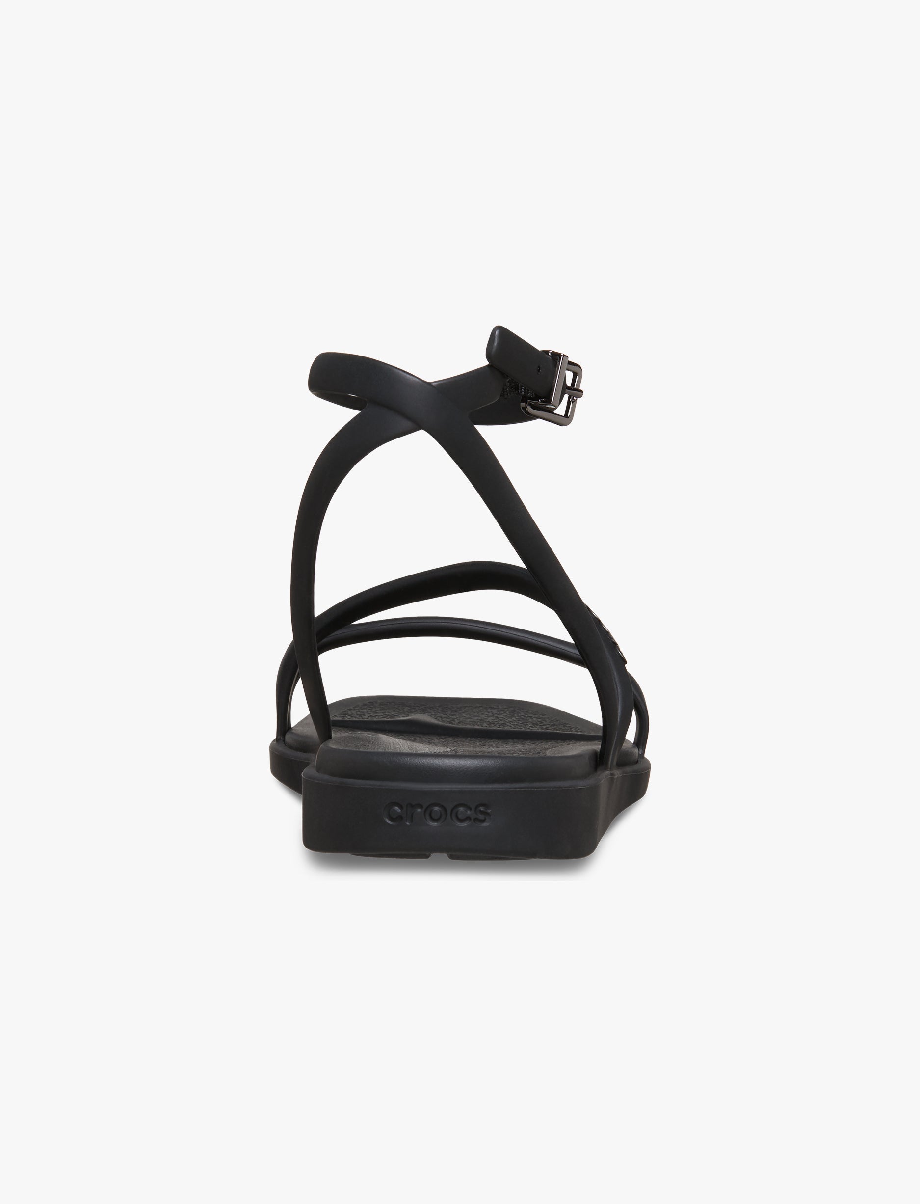 Crocs Miami Ankle Strap Sanda l - סנדלי קרוקס מיאמי עם רצועת קרסול לנשים בצבע שחור