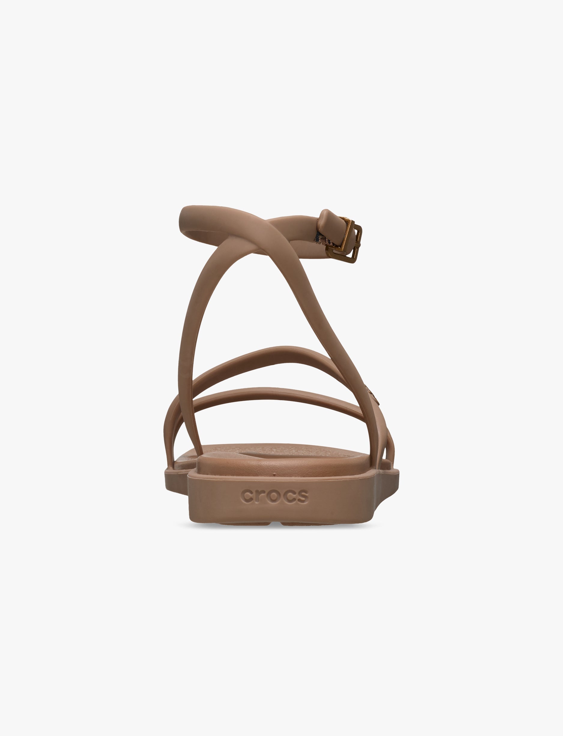 Crocs Miami Ankle Strap Sanda l - סנדלי קרוקס מיאמי עם רצועת קרסול לנשים בצבע שוקולד חלב