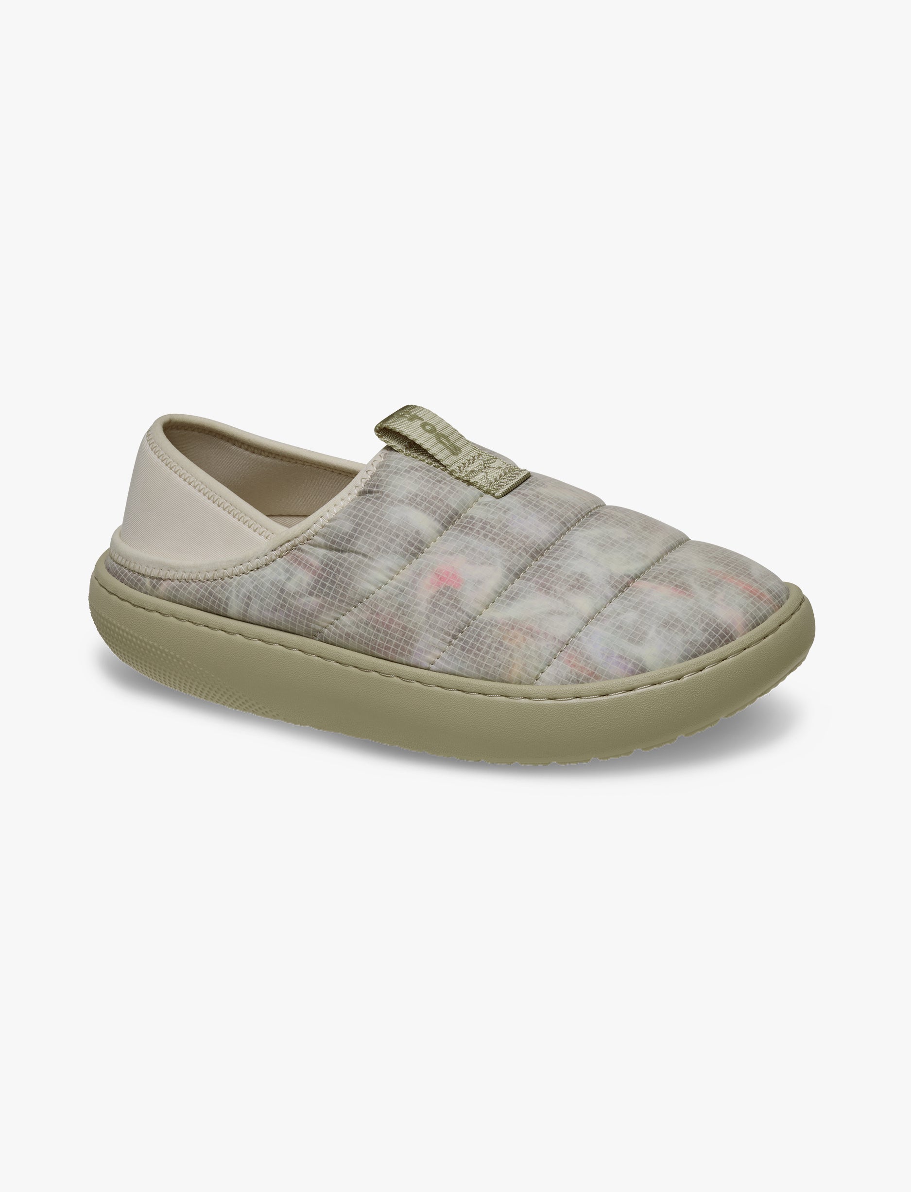 Crocs Classic Translucent Ripstop Moc - נעלי קרוקס מוק טרנסלוסנט קרוקס בצבע קרם/ירוק זית