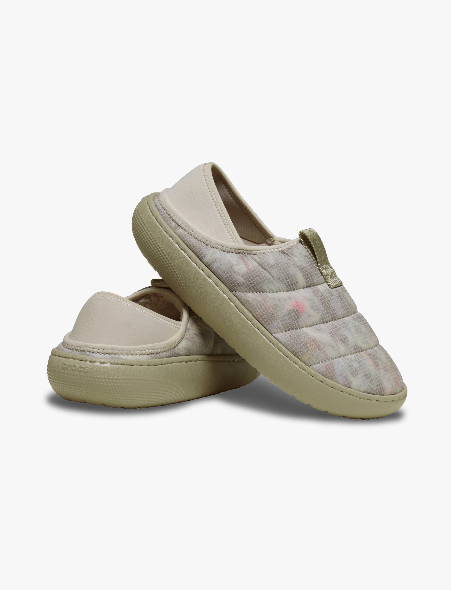 Crocs Classic Translucent Ripstop Moc - נעלי קרוקס מוק טרנסלוסנט קרוקס בצבע קרם/ירוק זית