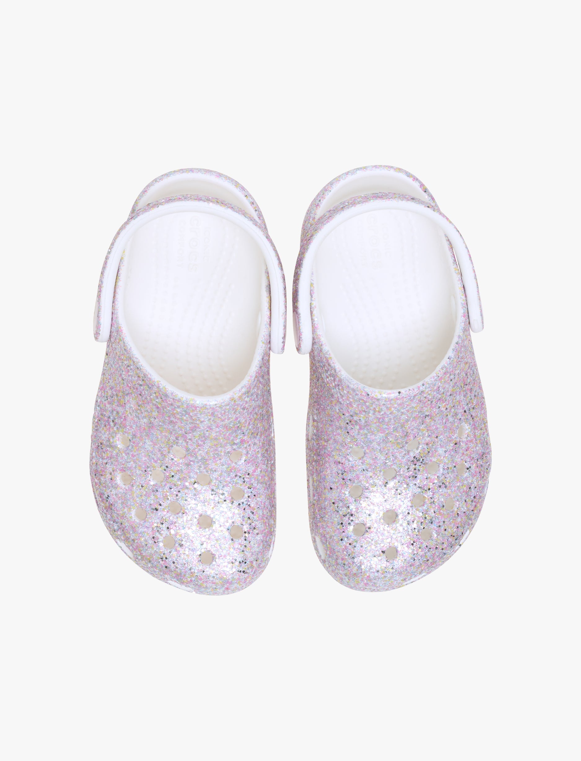 Crocs Classic Fantasy Glitter Clog T - כפכפי קרוקס קלוג נצנצים לילדים בצבע לבן