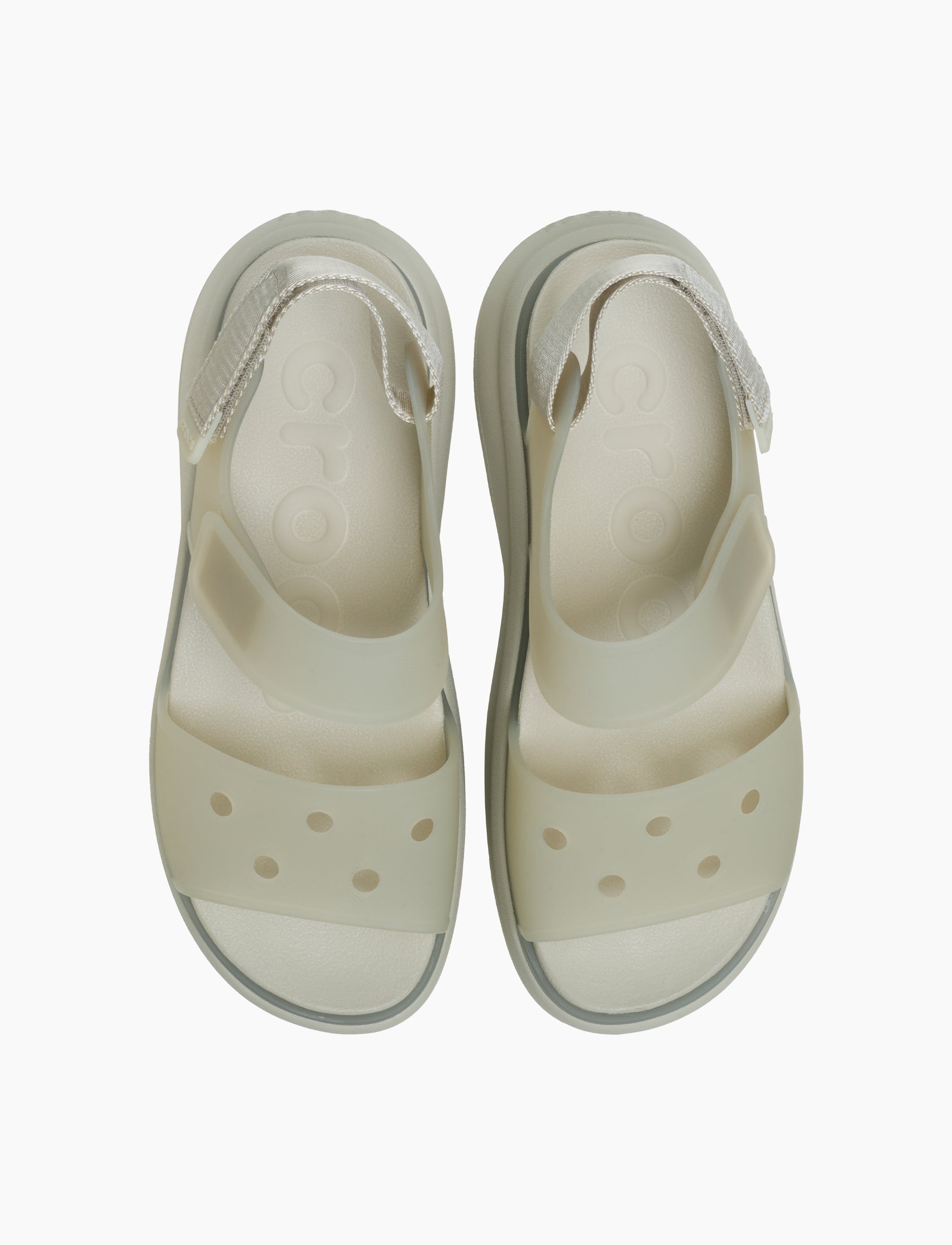 Crocs Soho Frosted Y Strap Sandal - סנדלי פלטפורמה קרוקס לנשים בצבע מטאור