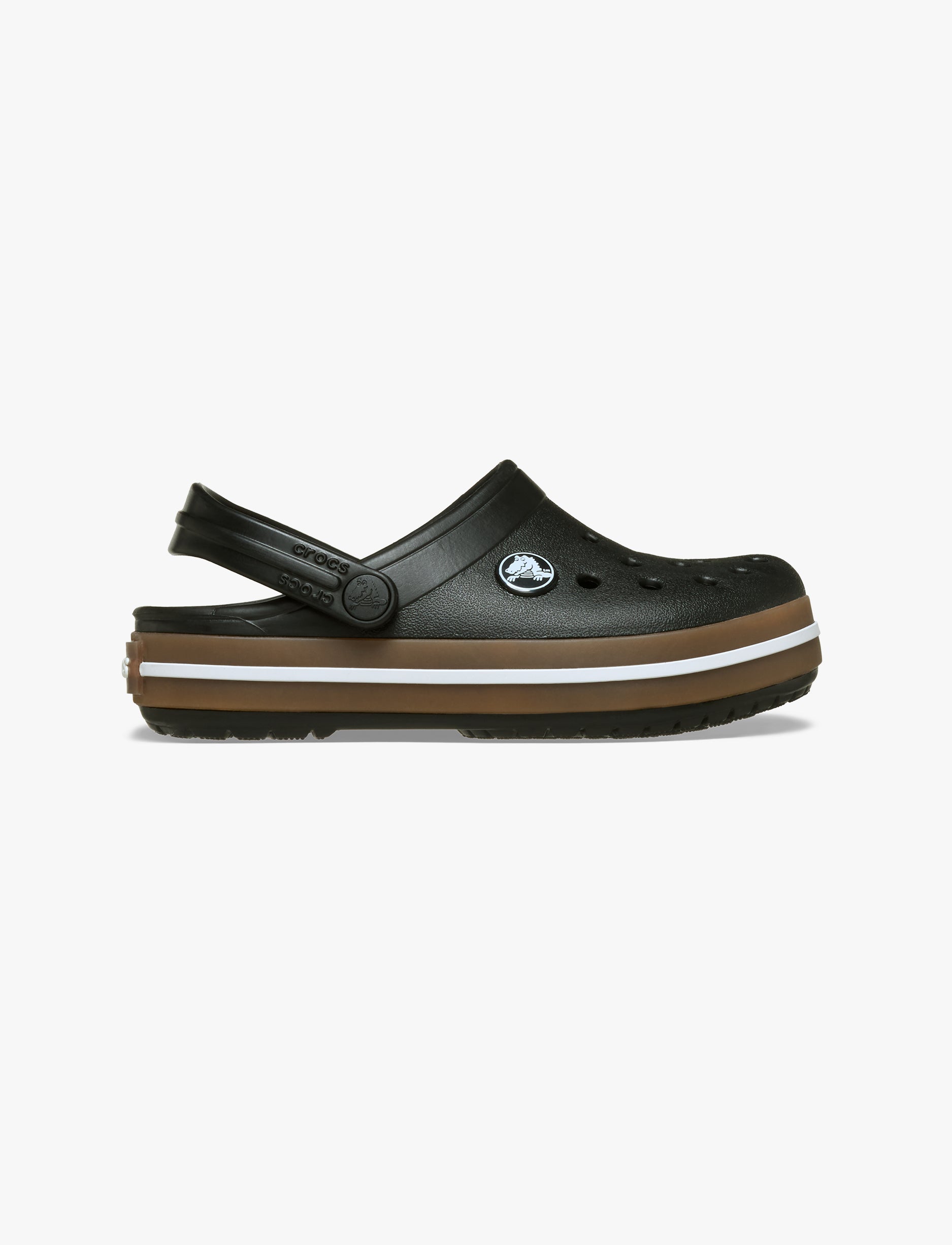 Crocs Crocband Gum Clog K - סנדלי קרוקבנד גאם לילדים בצבע שחור