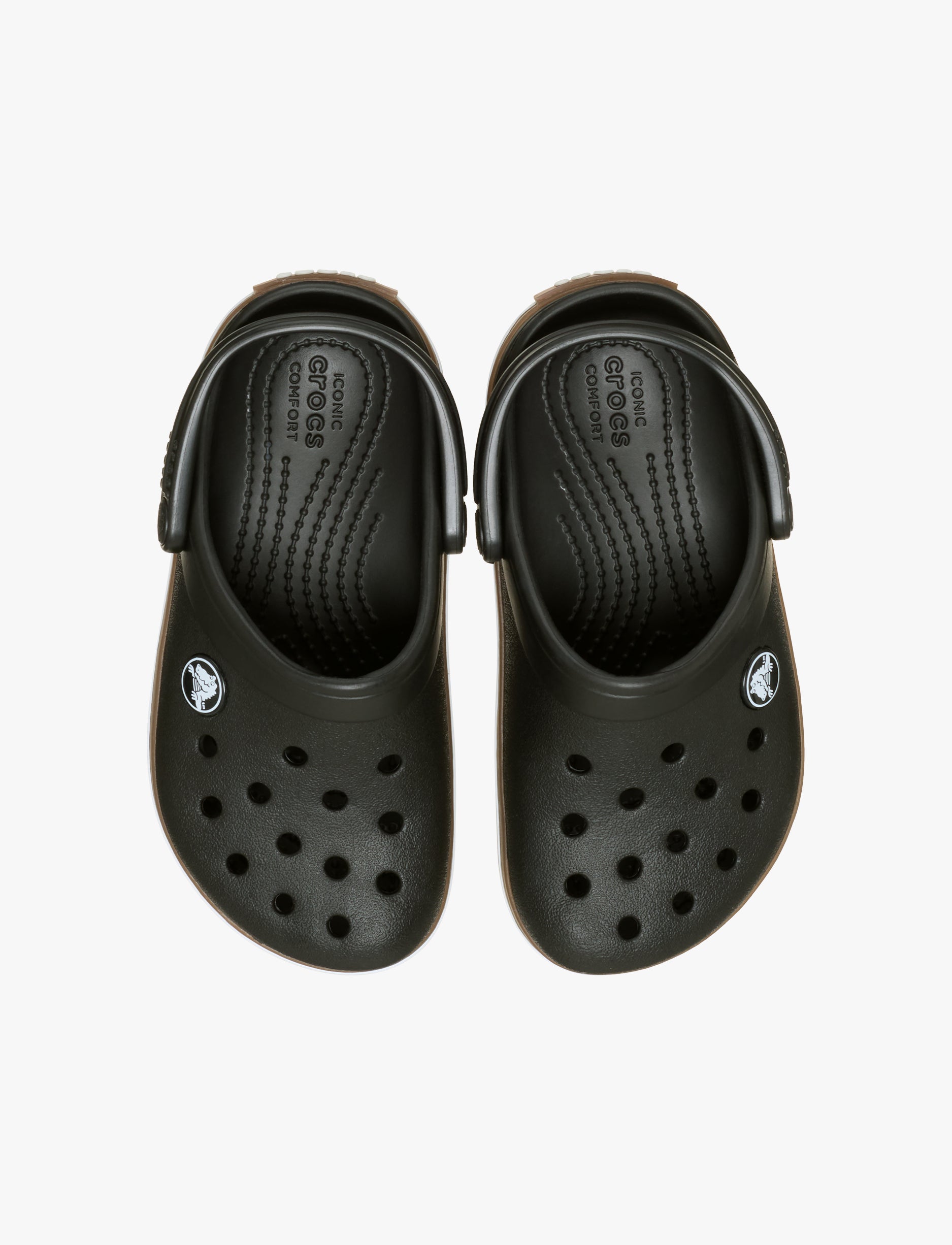 Crocs Crocband Gum Clog K - סנדלי קרוקבנד גאם לילדים בצבע שחור