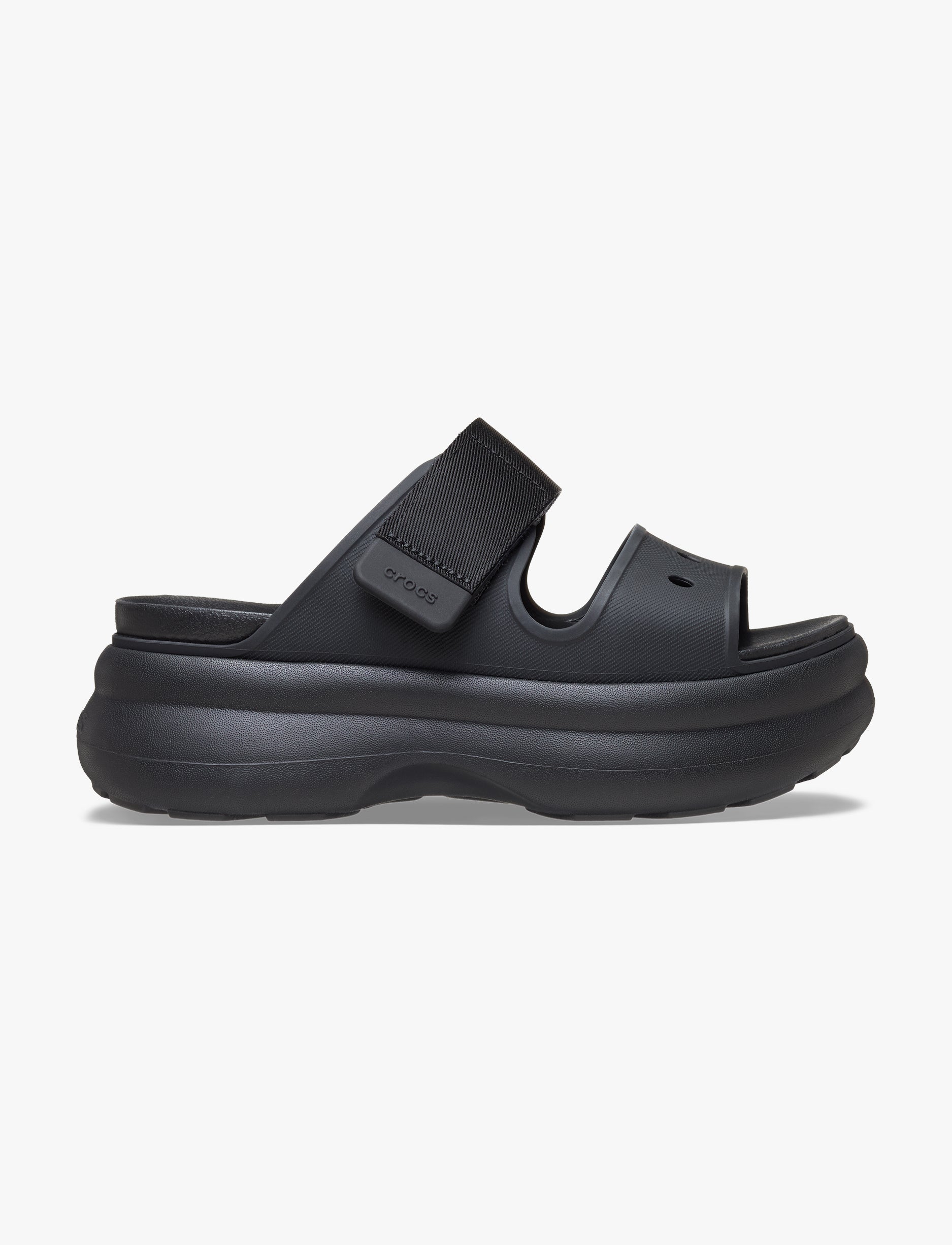 Crocs Soho Two Strap Sandal - סנדלי קרוקס סוהו רצועות כפולות לנשים בצבע שחור