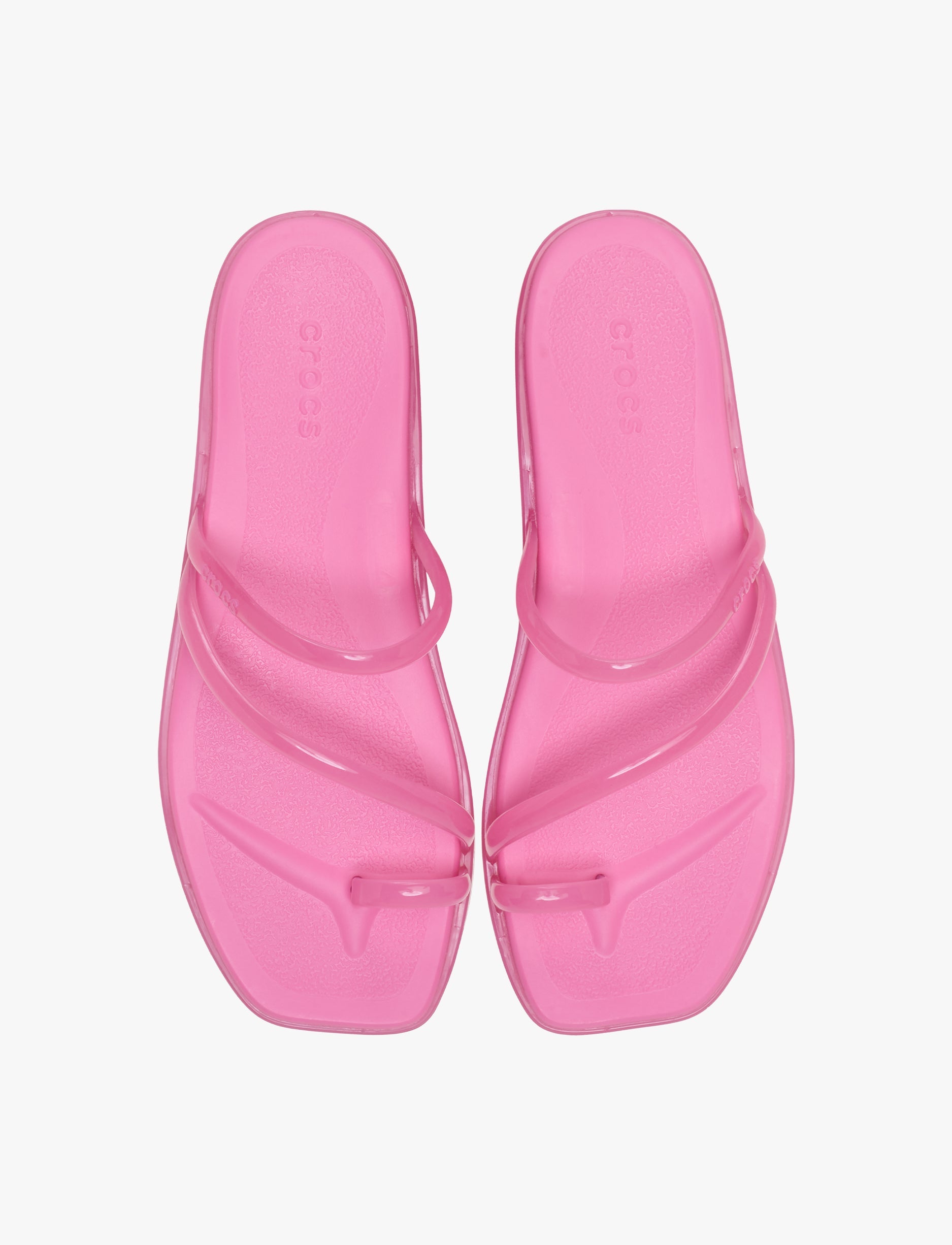 Crocs Miami Jelly Toe Loop Sandal - סנדלי קרוקס מיאמי לנשים בצבע ורוד לימונדה ג'לי