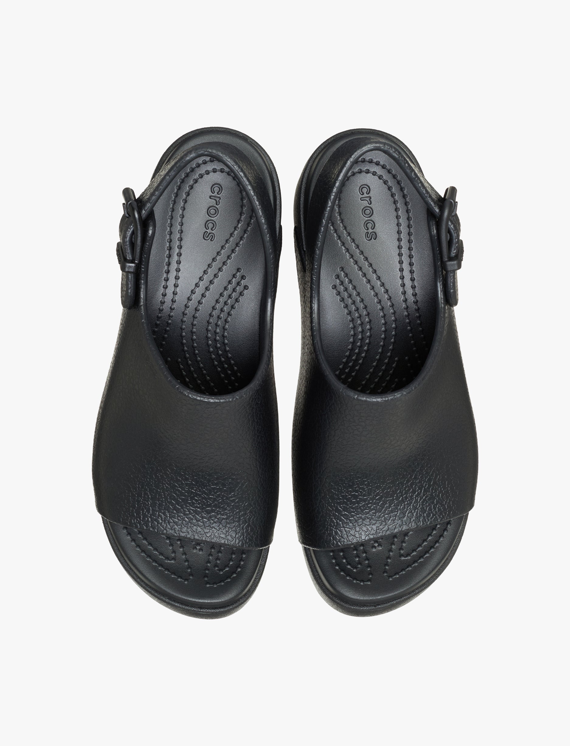 Crocs Dylan Platform Slide - סנדלי פלטפורמה קרוקס דילן בצבע שחור לנשים
