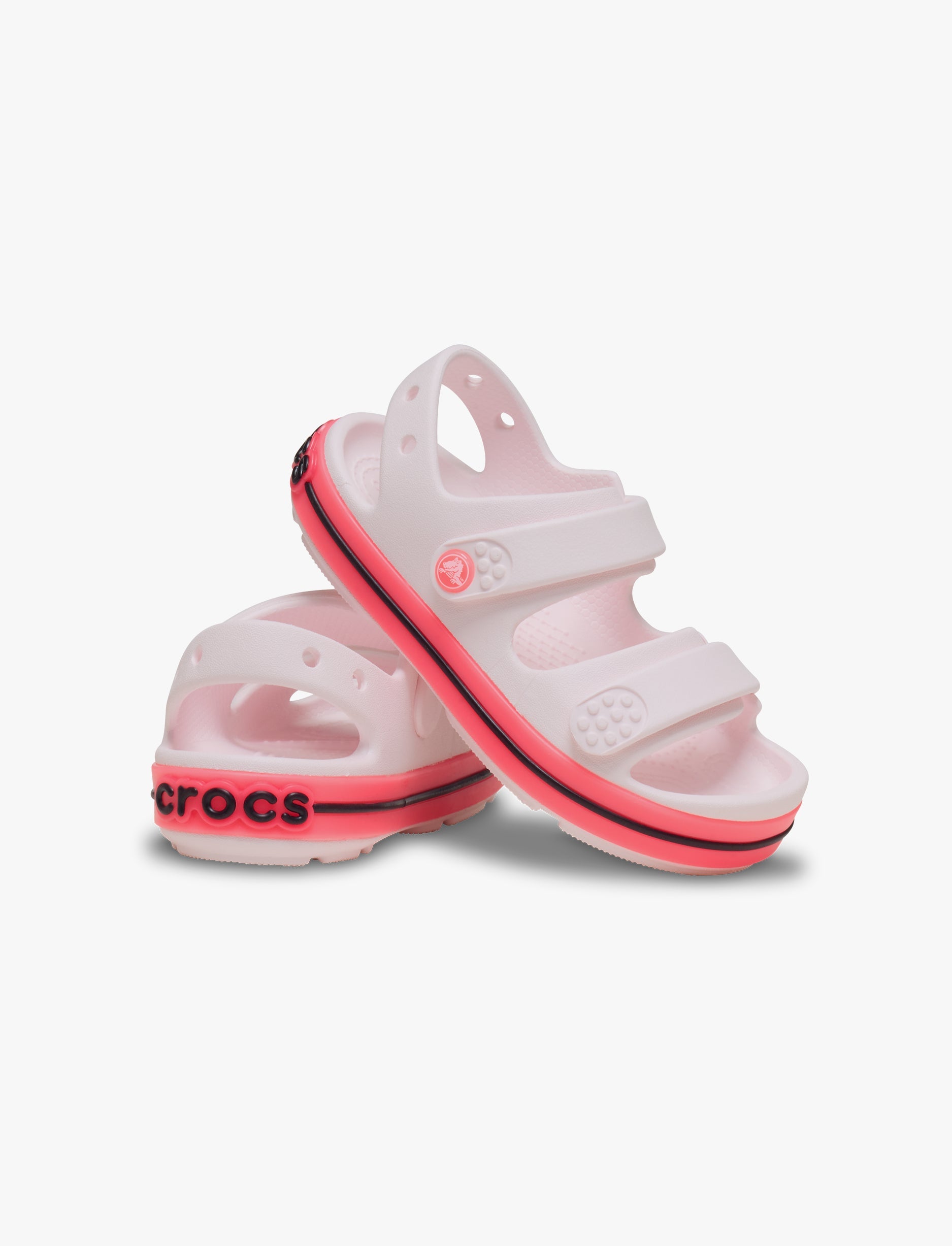 Crocs Crocband Cruiser Neon Band Sandal K - סנדלי קרוקס קרוקבנד לילדים בצבע ורוד קרחוני/ורוד