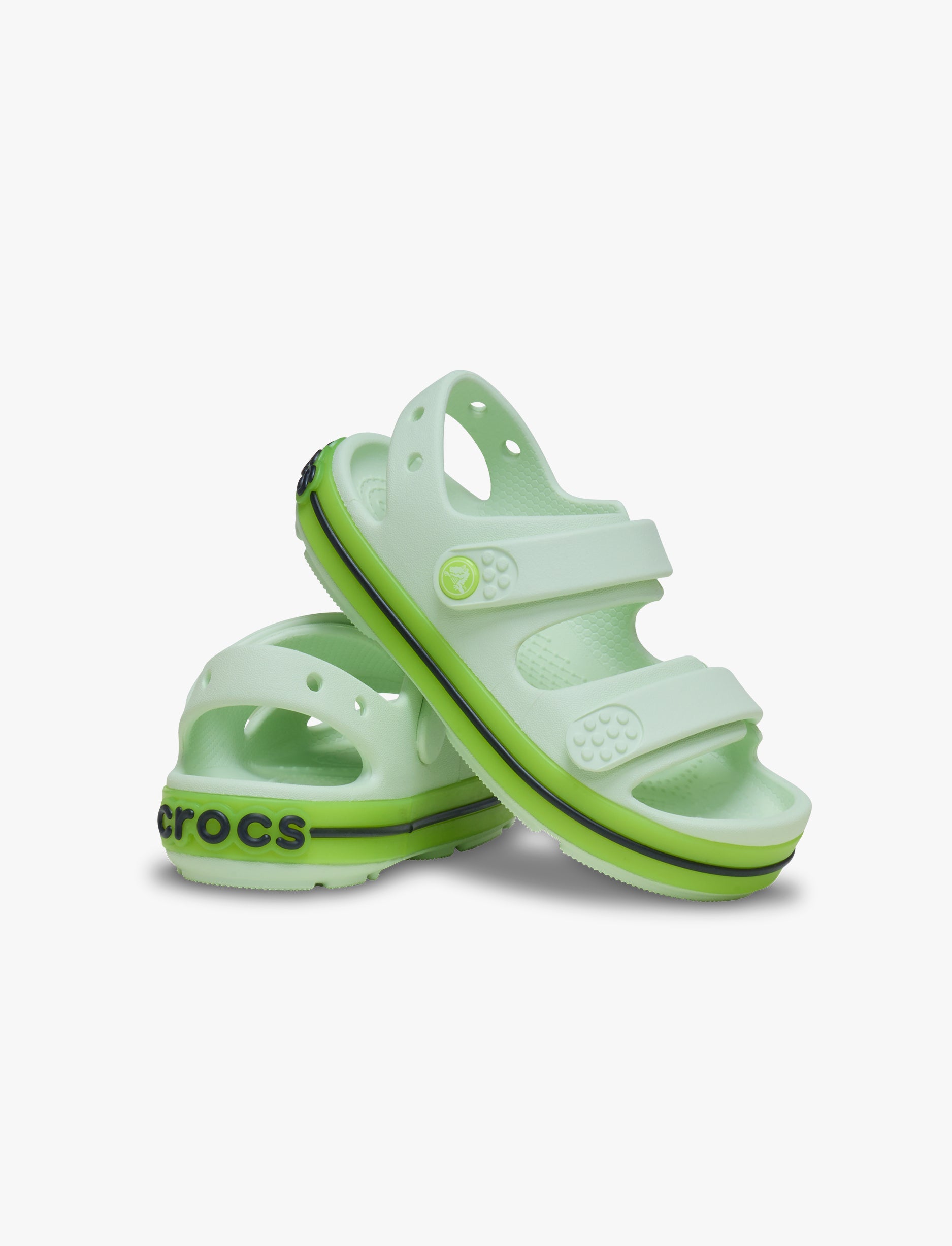 Crocs Crocband Cruiser Neon Band Sandal T - סנדלי קרוקס קרוקבנד לילדים מידות קטנות בצבע ירוק תפוח אייס