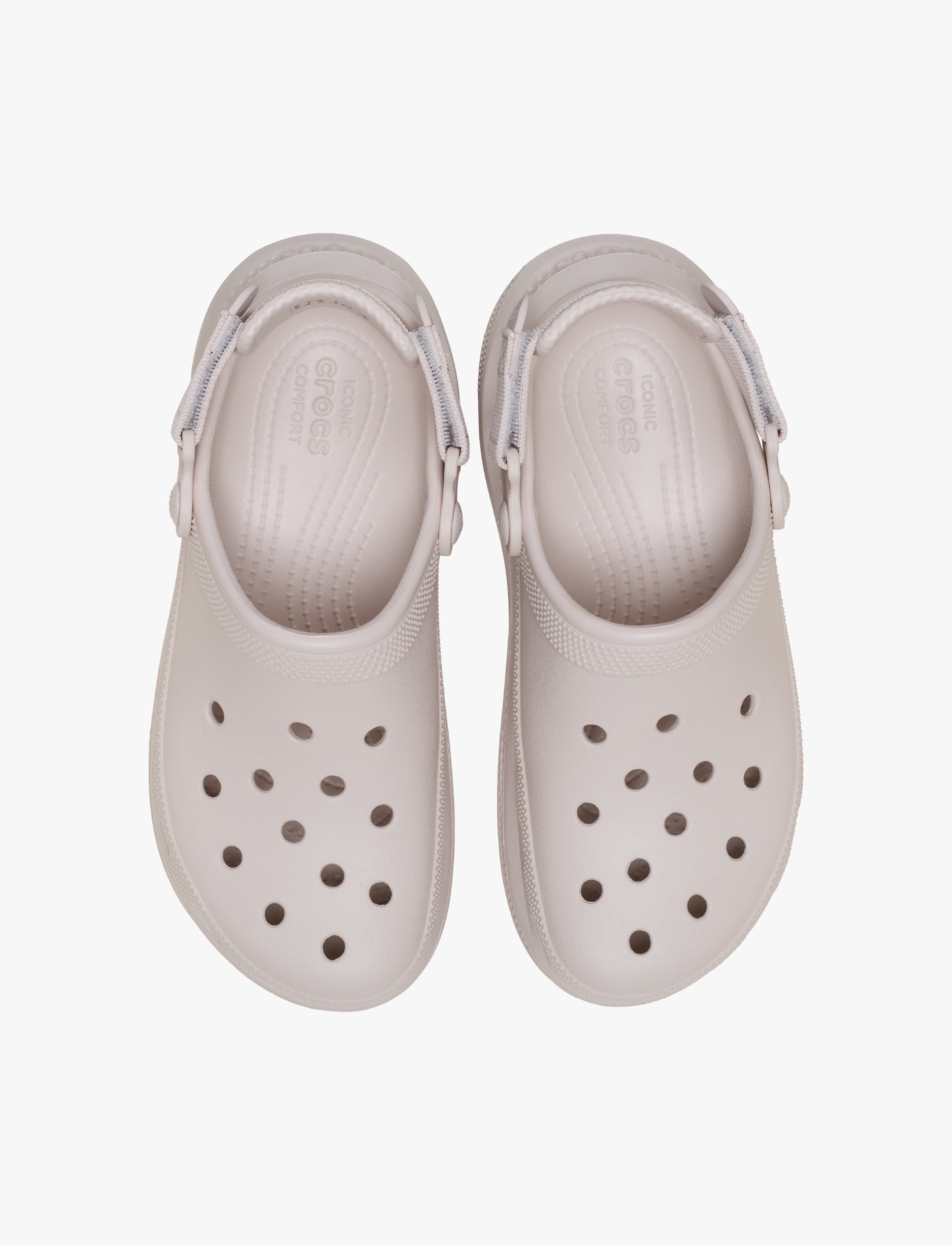Crocs New Crush Clog - כפכפי פלטפרומה קלוג לנשים בצבע קרם קקאו