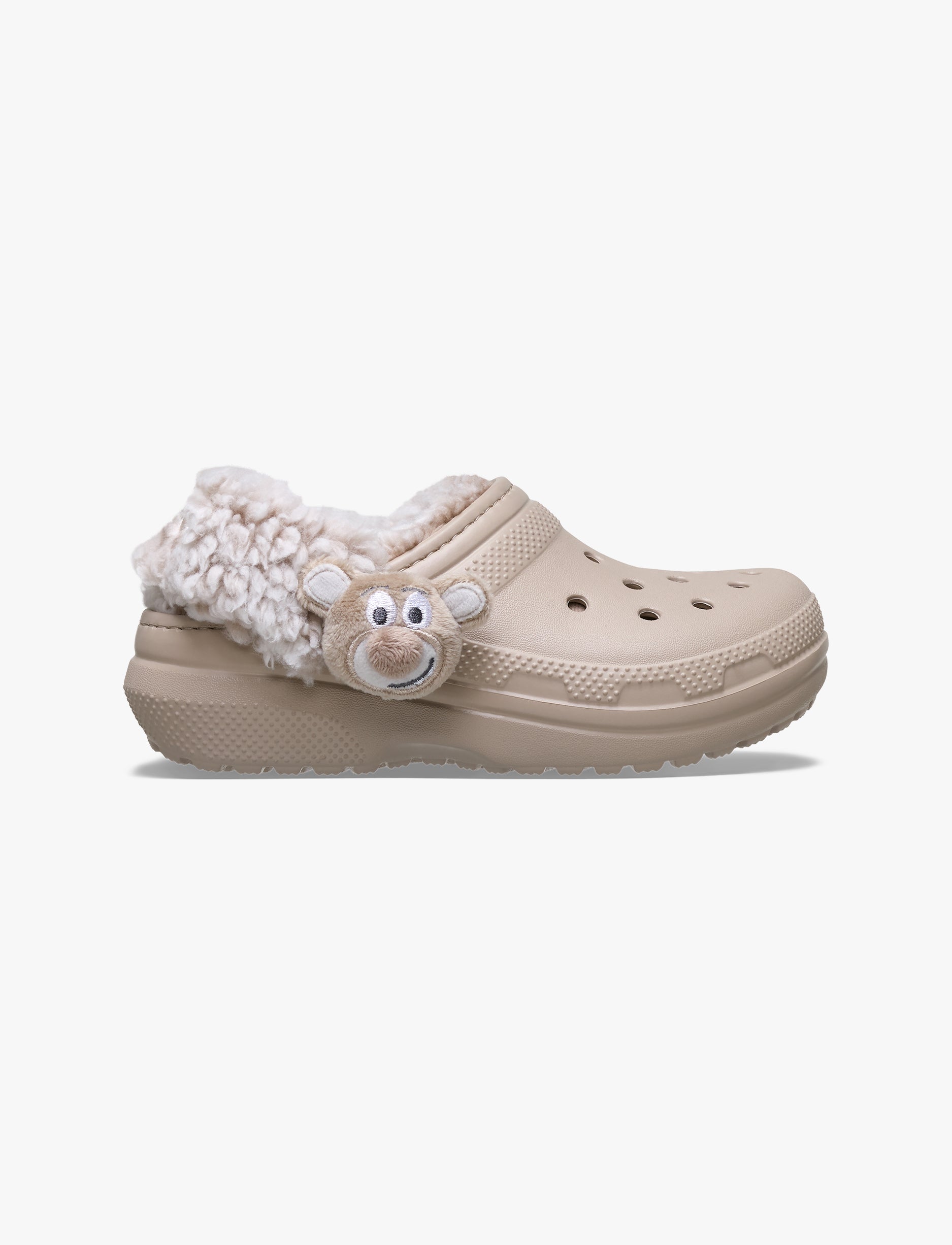 Crocs Classic Bear Plush Fleece Lined Clog T - כפכפי קרוקס קלוג פרוותיים לילדים בצבע דולסה