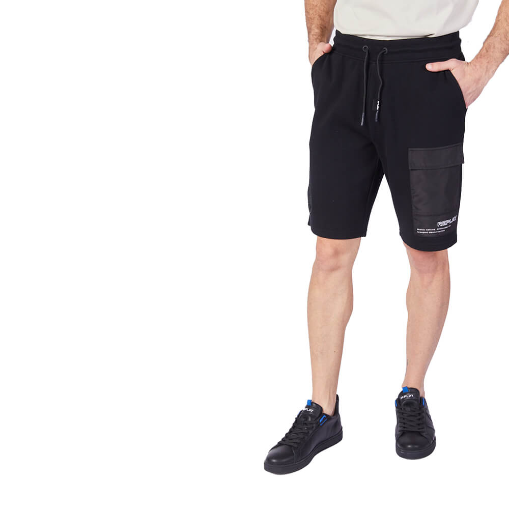 מכנס ריפליי קצר כיס לוגו גברים
