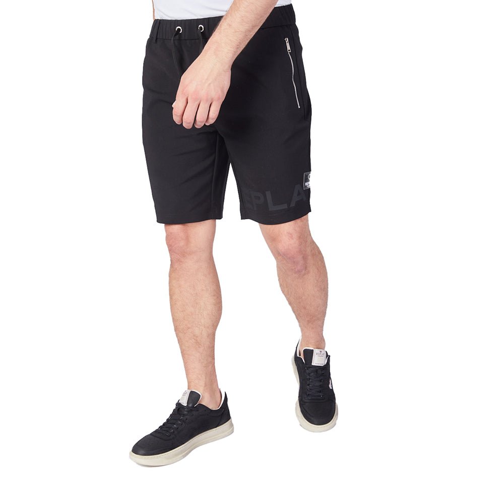 מכנס ריפליי קצר לוגו גדול גברים