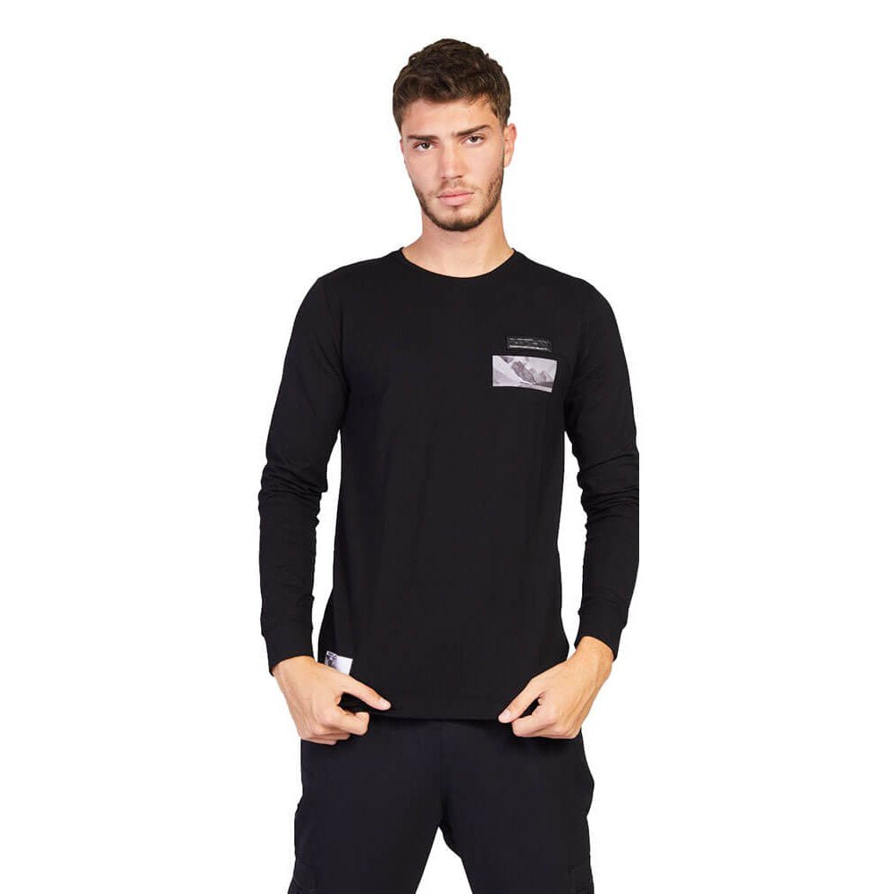 חולצת טישירט לייקרה ארוכה עם הדפס ריפליי גברים