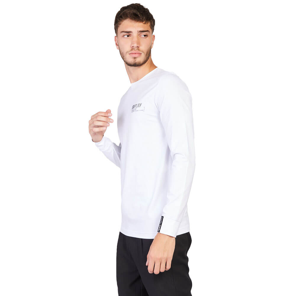 חולצת טי שירט ארוכה לוגו כסוף ריפליי גברים