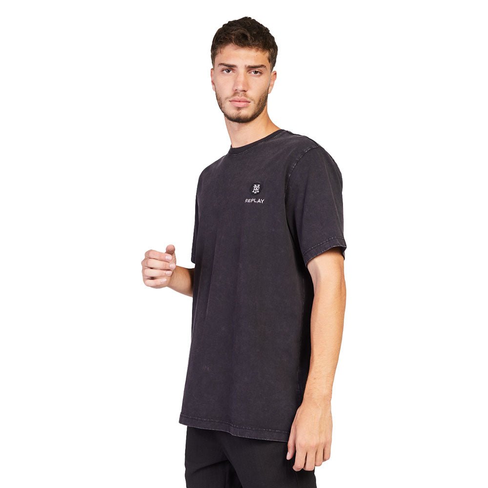 חולצת טישרט ריפליי קצרה Oversized R Logo גברים