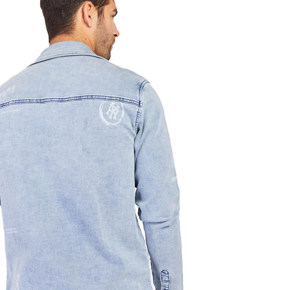 חולצת ג'ינס מכופתרת Denim גברים - rpy-24166871-87-2XL