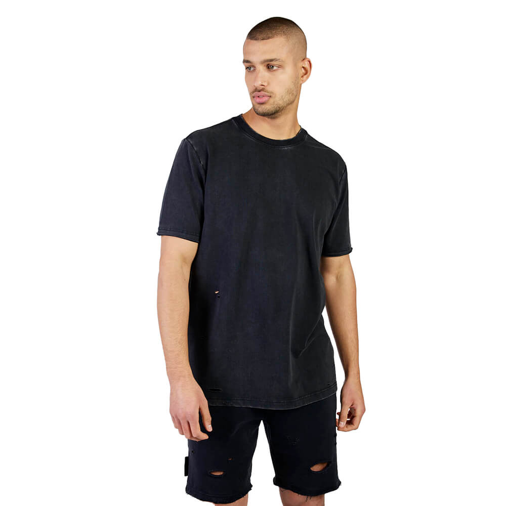 חולצת טישרט ריפליי קצרה Back Print Oversize גברים