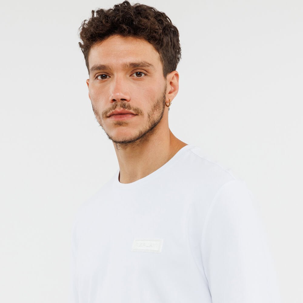 חולצת טישרט ריפליי ארוכה Logo Plate גברים