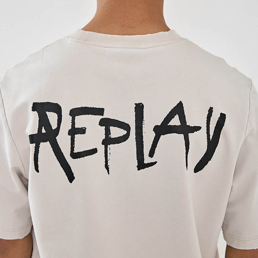 חולצת טישירט קצרה ריפליי Back Print Oversize גברים