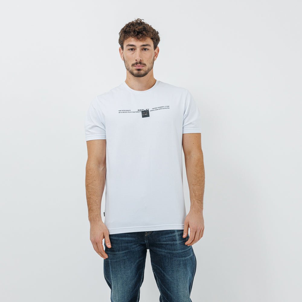 חולצת טישירט קצרה ריפליי Center Print גברים