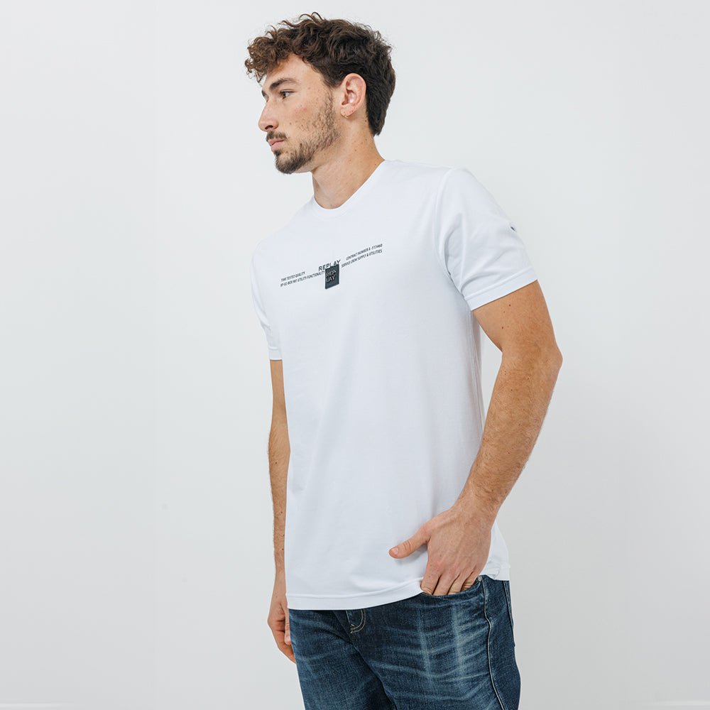 חולצת טישירט קצרה ריפליי Center Print גברים