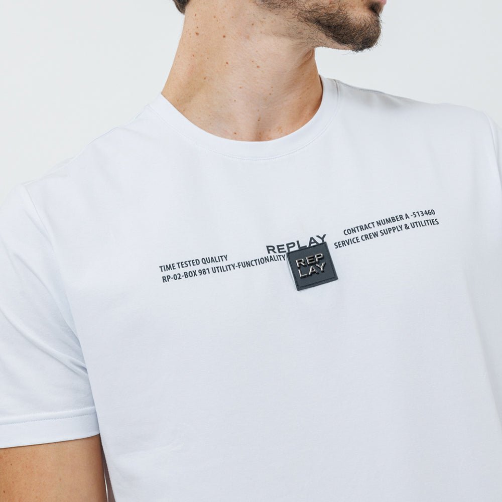 חולצת טישירט קצרה ריפליי Center Print גברים